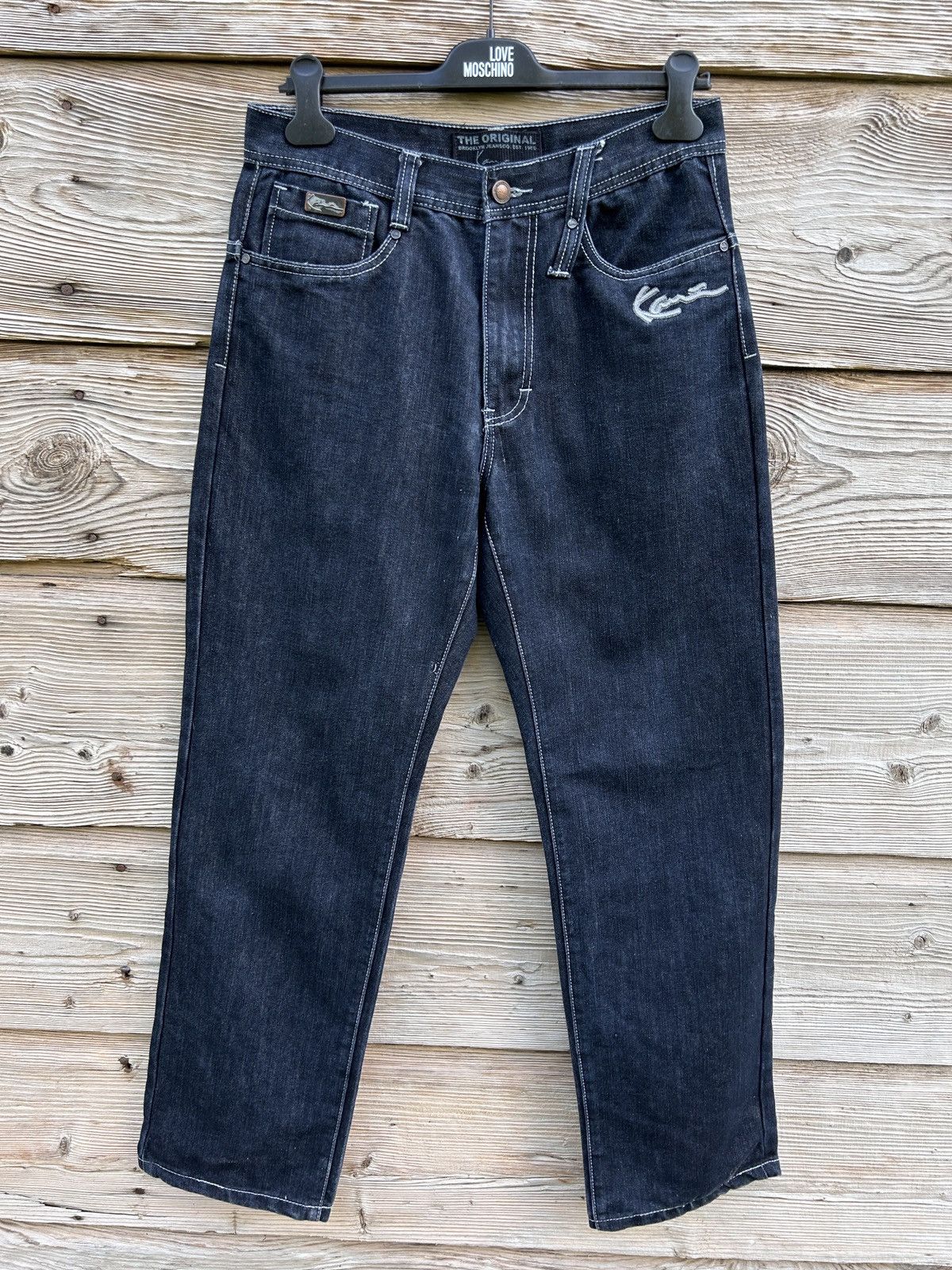 Karl Kani Vintage Karl Kani Big Embroidered Logo Denim Jeans 32 Size US 32 / EU 48 - 5 Thumbnail