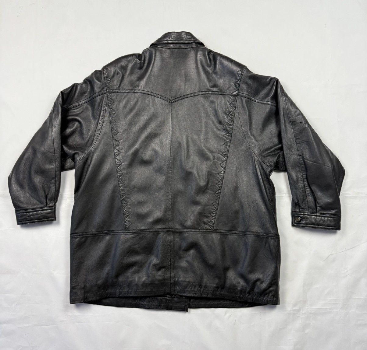Japanese Brand × Vintage Vintage Black Leather Jacket Size US XL / EU 56 / 4 - 3 Thumbnail