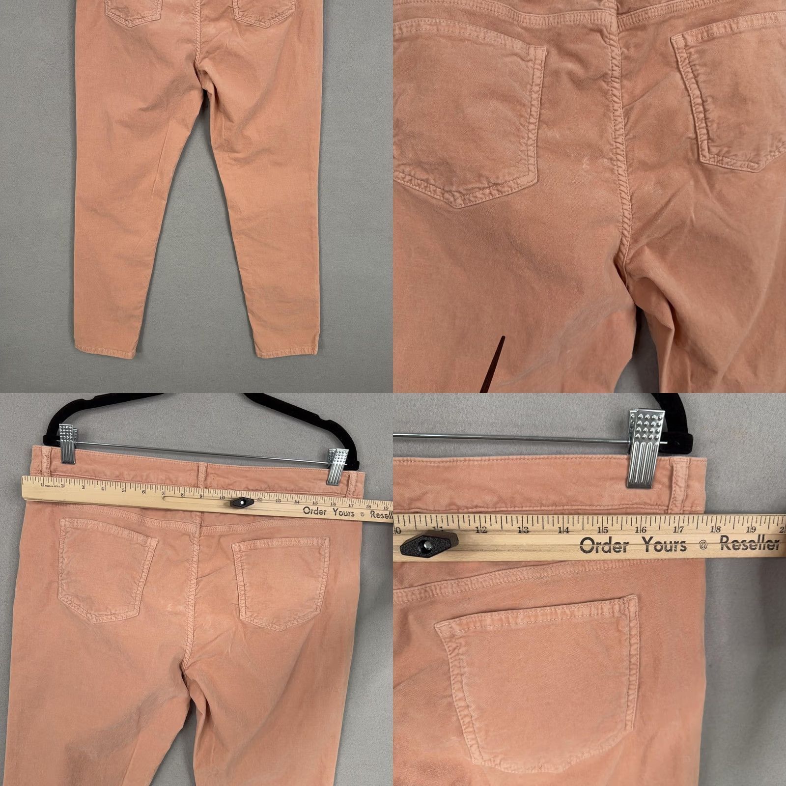 J.McLaughlin J McLaughlin Pants Womens 14 Pink Peach Stretch Ankle Chino Casual City Preppy Size 36" / US 14 / IT 50 - 8 Thumbnail