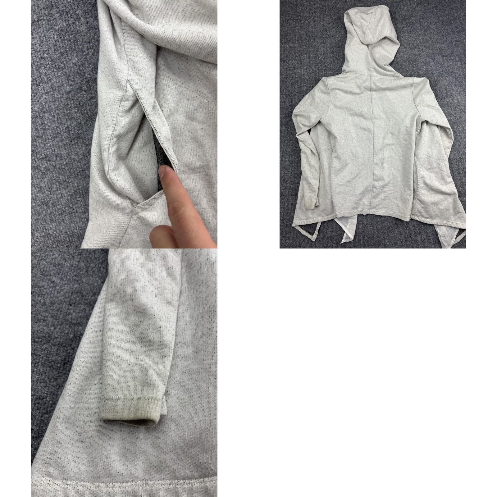 Vintage Prairie Underground Jacket Womens Small Beige Hooded Open Front Pockets USA Size S / US 4 / IT 40 - 8 Thumbnail