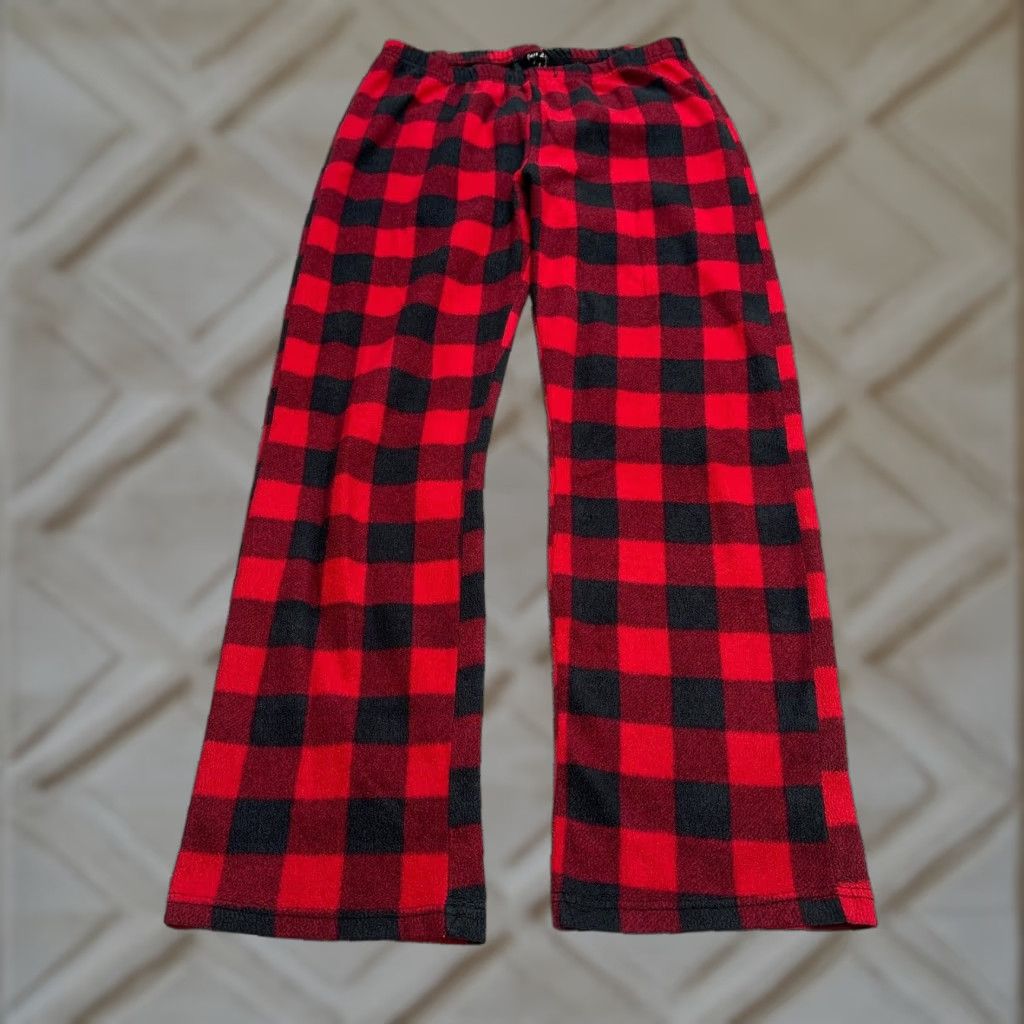Vintage Just Love Lounge Pants Womens Small Red Black Plaid Size 28" / US 6 / IT 42 - 1 Thumbnail