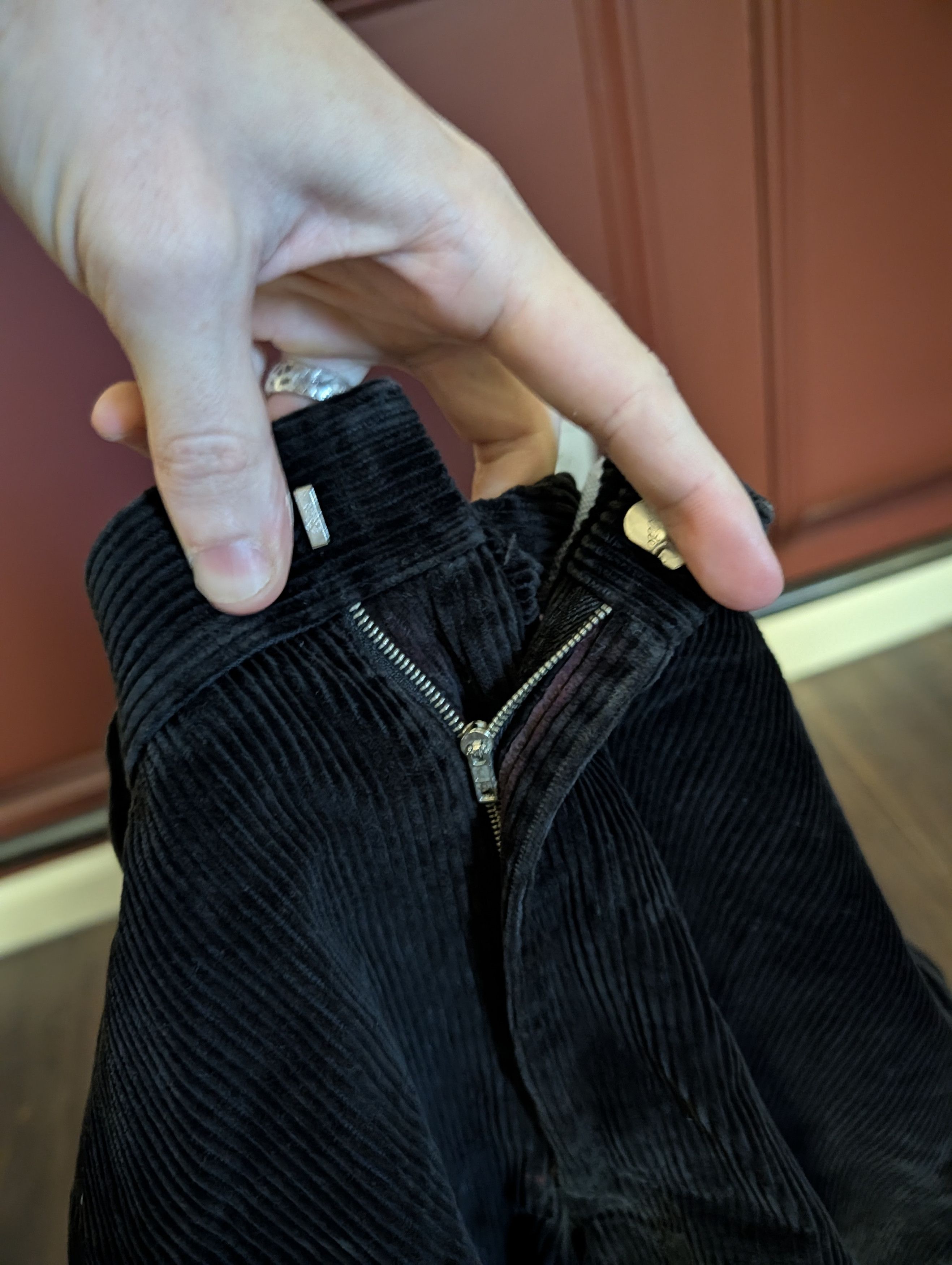 Bullock & Jones Vintage black corduroy cuffed MiUSA tailored pants 35" Size US 35 - 5 Thumbnail