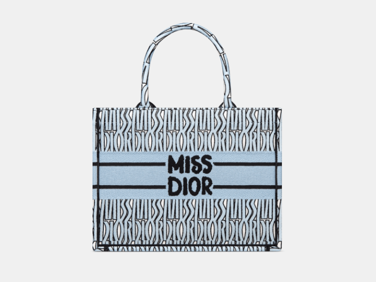 Dior o1w1db10526 M1296Z Size : OS / Tote Bag in Pale Blue/Black Size ONE SIZE - 1 Thumbnail