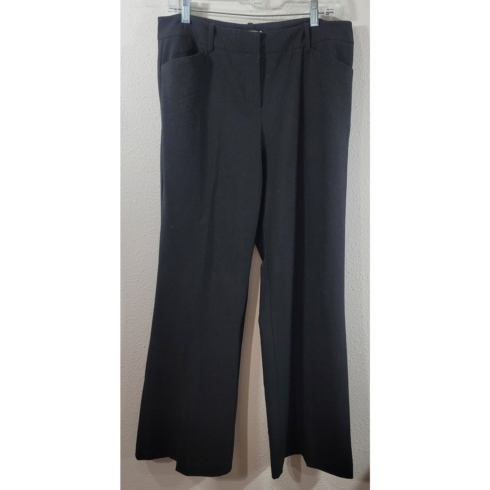 Other New York & Co Black Stretch Flat Front Pants 12A Lightweight Size 34" / US 12 / IT 48 - 1 Thumbnail
