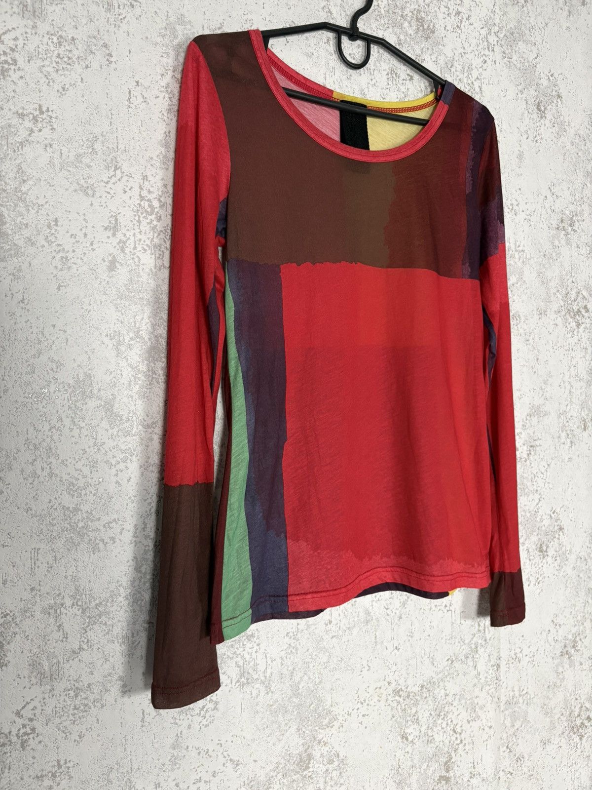 Rundholz Rundholz Abstract Color Block Mesh Long Sleeve Top Size M Size M / US 6-8 / IT 42-44 - 3 Thumbnail
