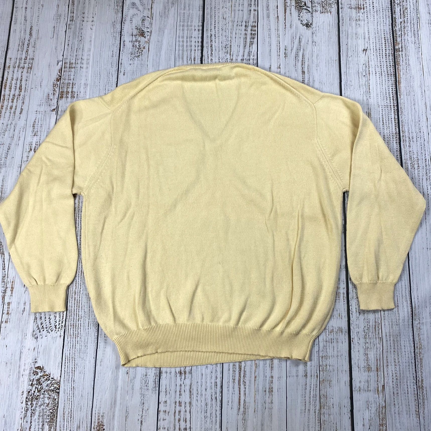 Brooks Brothers VINTAGE Brooks Brothers Sea Island Cotton Sweater Pullover 2XL Yellow 80s Mens Size US XXL / EU 58 / 5 - 5 Thumbnail