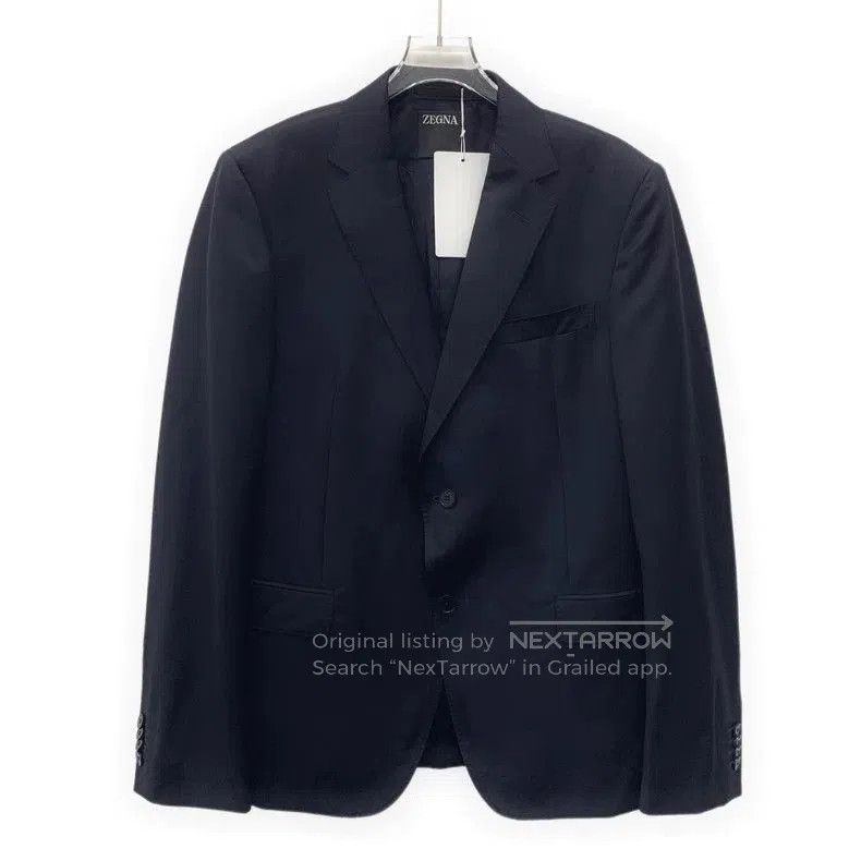 Ermenegildo Zegna Zegna Black Wool Collar Button Coat. Size US L / EU 52-54 / 3 - 1 Thumbnail