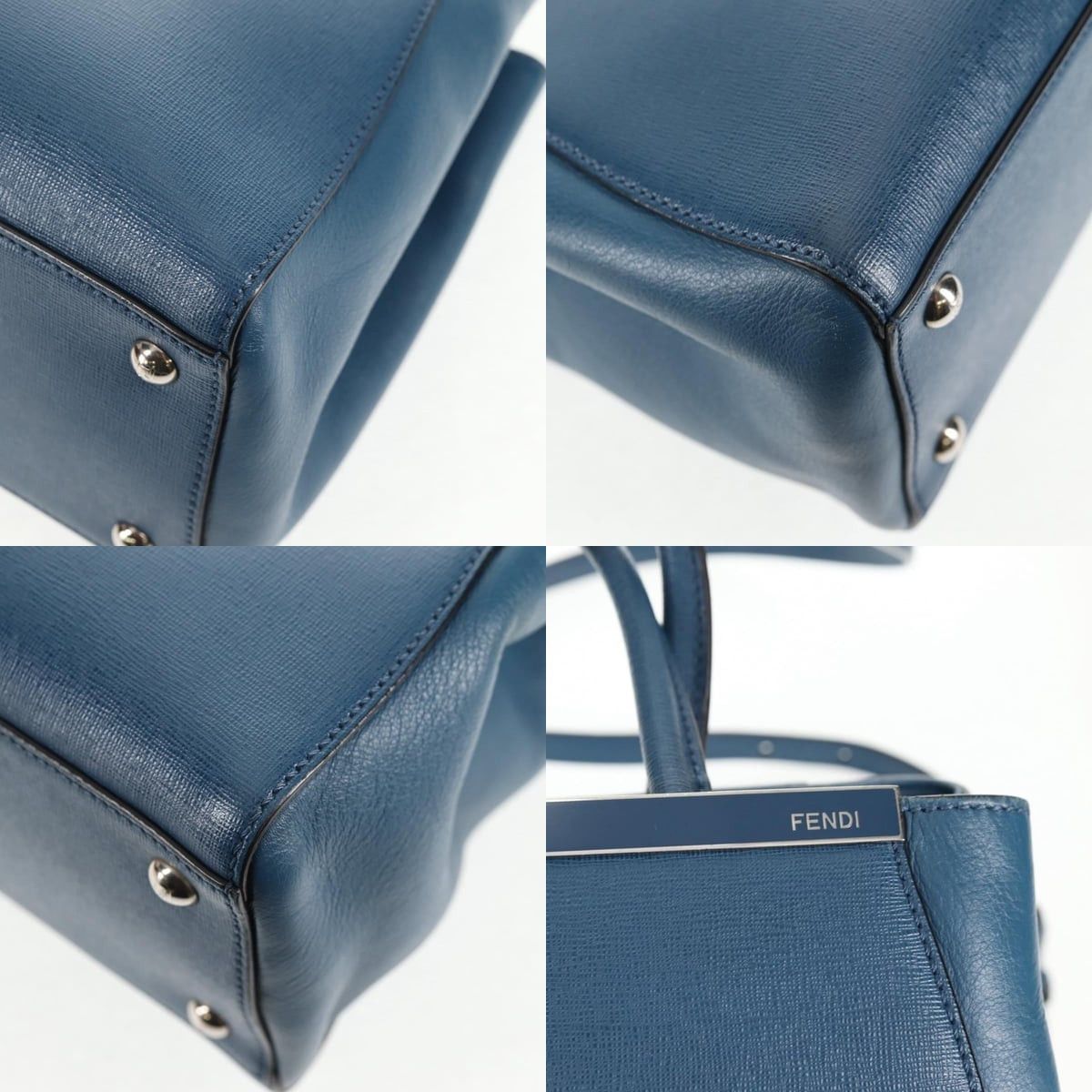 Fendi FENDI Petite To Jules Hand Bag Leather Blue Silver Size ONE SIZE - 11 Thumbnail