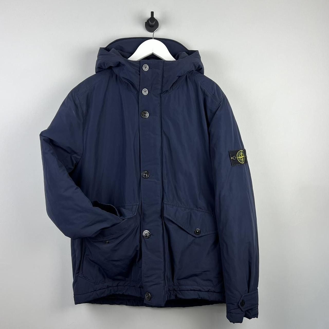 image of Stone Island Micro Reps Insulated Jacket in Navy, Men's (Size XL)