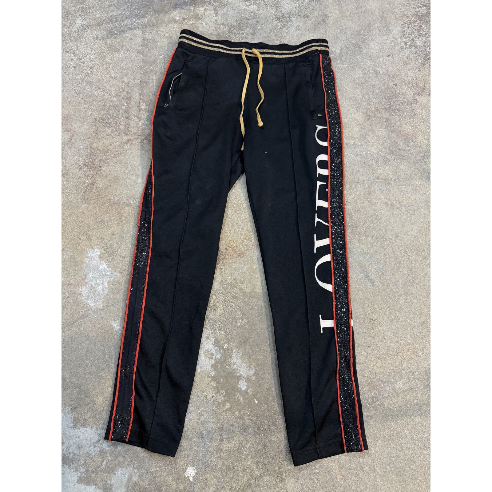 Amiri Amiri Lovers Track Pants Black Used Large Size US 36 / EU 52 - 1 Thumbnail
