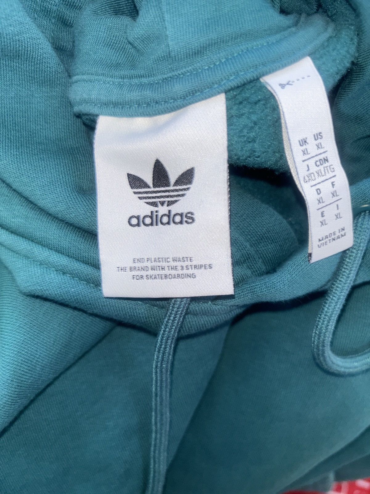 Adidas Adidas ghost green / teal hoodie Size US XL / EU 56 / 4 - 4 Thumbnail