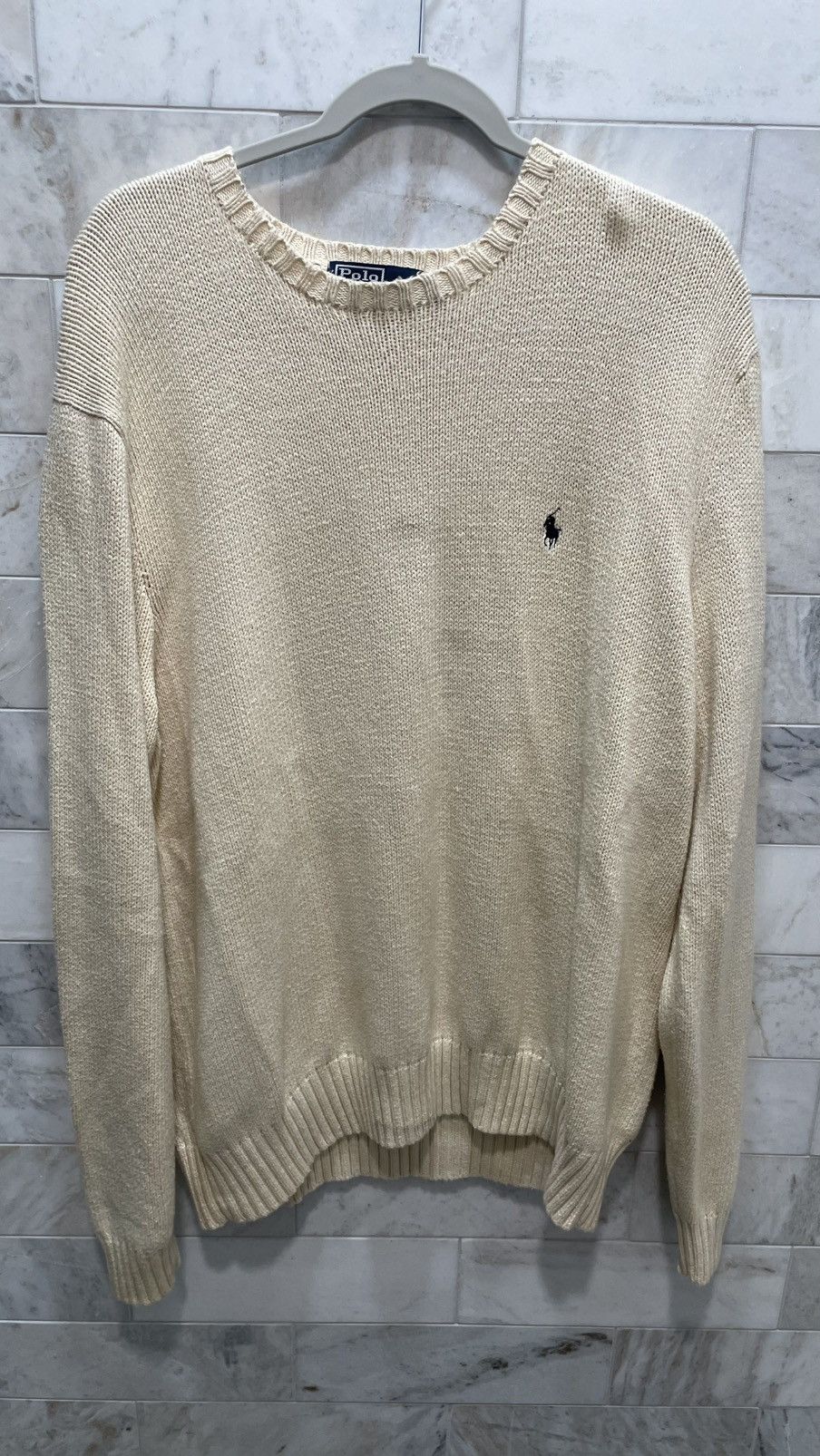 Polo Ralph Lauren Polo Ralph Lauren knitted crewneck sweater tan Size US XXL / EU 58 / 5 - 1 Thumbnail