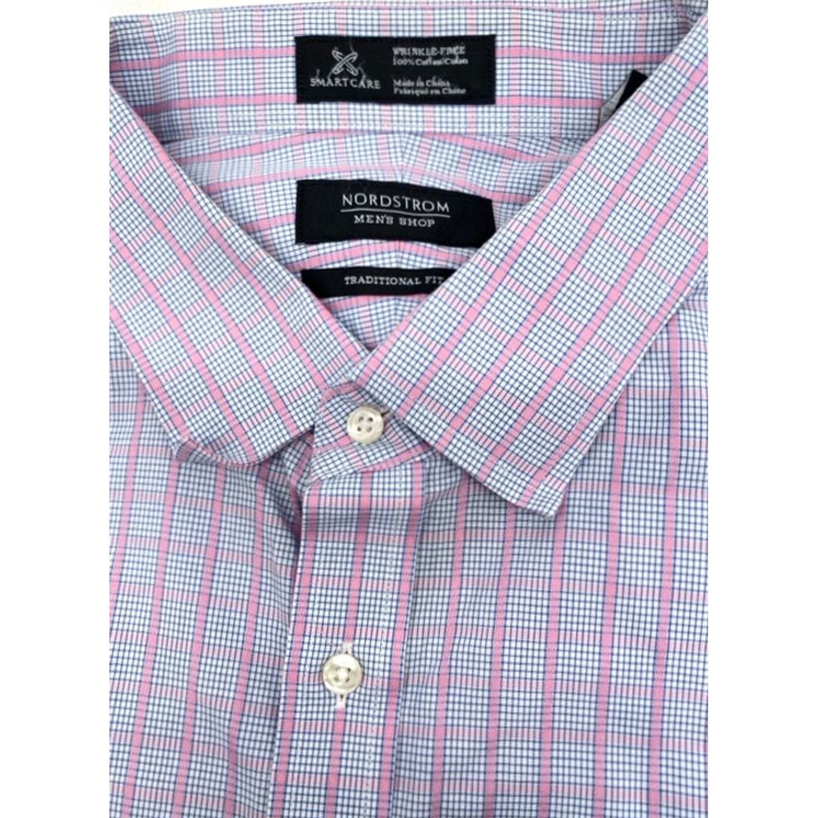 Nordstrom Nordstrom Dress Shirt Mens 2XL Long Sleeve Button White Check 100% Cotton Shirt Multicolor Size US XXL / EU 58 / 5 - 5 Thumbnail
