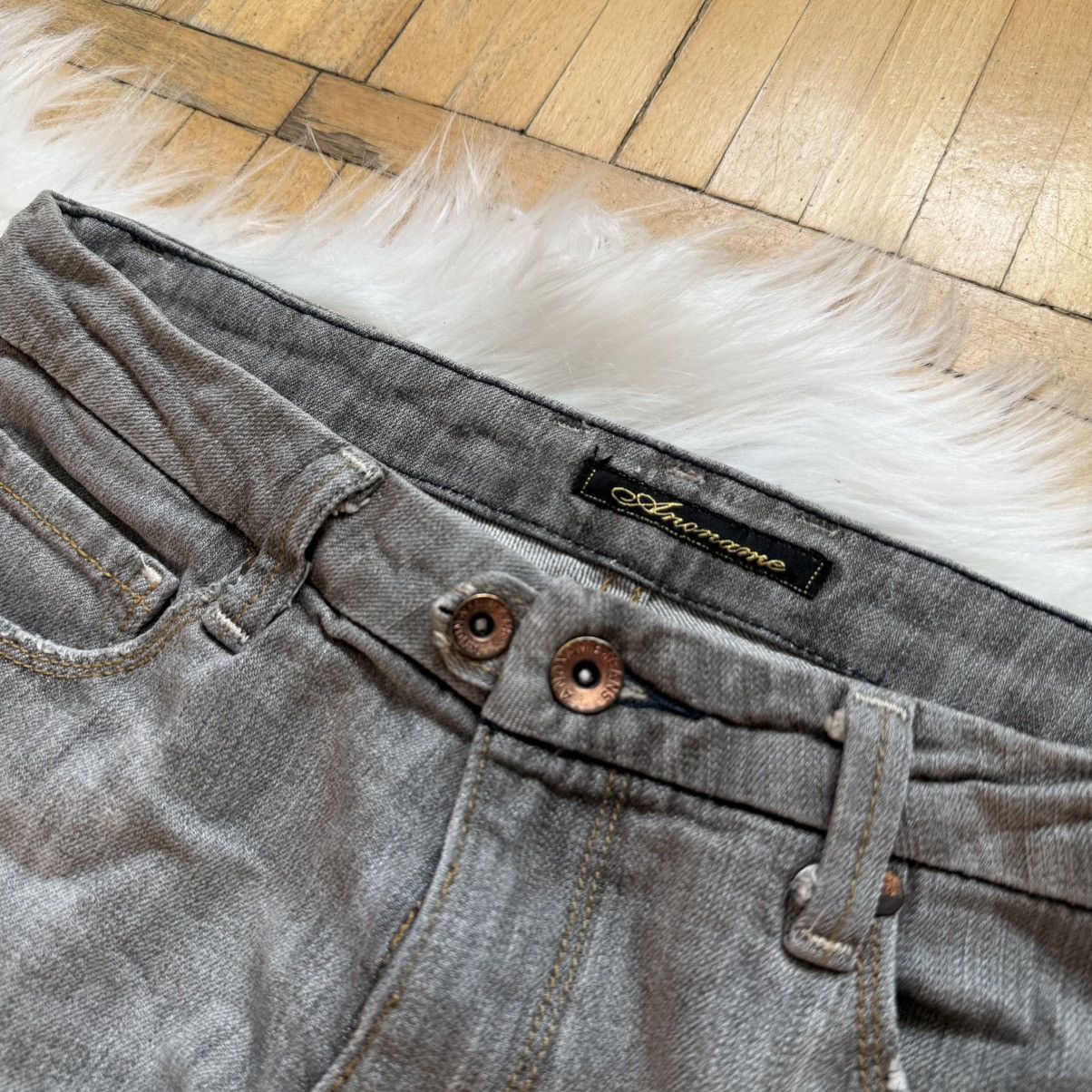 If Six Was Nine 📌 Vintage Y2K Anoname Flare Bootcut Low Rise LGB Jeans Size 30" / US 8 / IT 44 - 10 Thumbnail