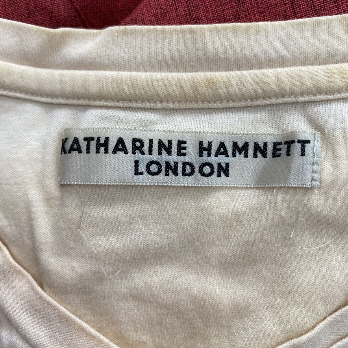 Katharine Hamnett London KATHARINE HAMNETT LONDON English Designer Vneck Beige Short Size US S / EU 44-46 / 1 - 4 Thumbnail