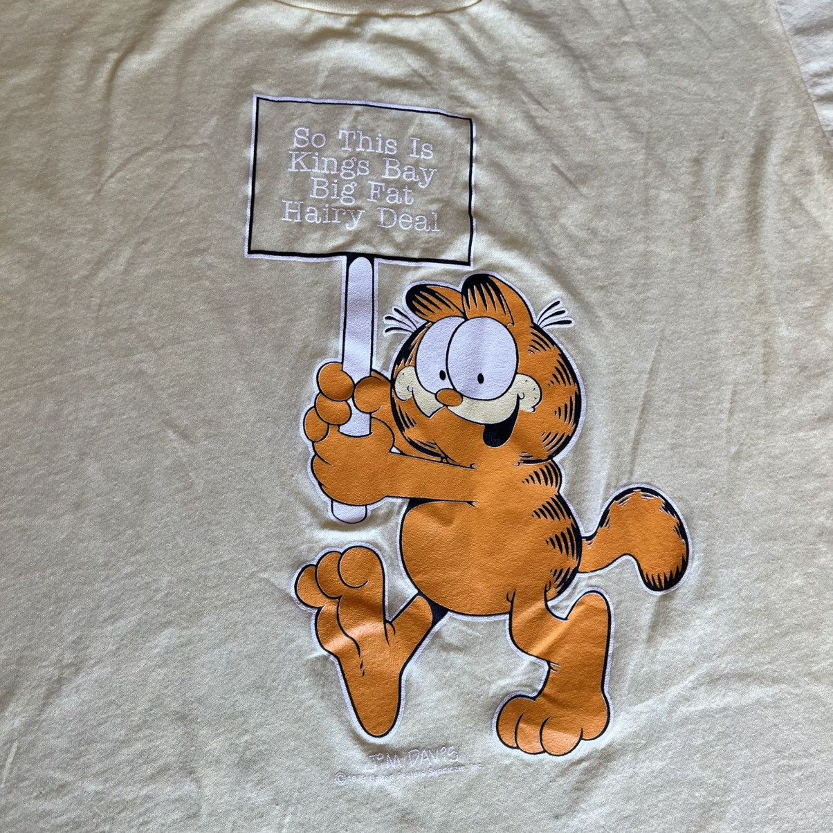 Velva Sheen Vintage 1980s Velva Sheen Garfield Sign Graphic Logo T Shirt Size US XL / EU 56 / 4 - 4 Thumbnail