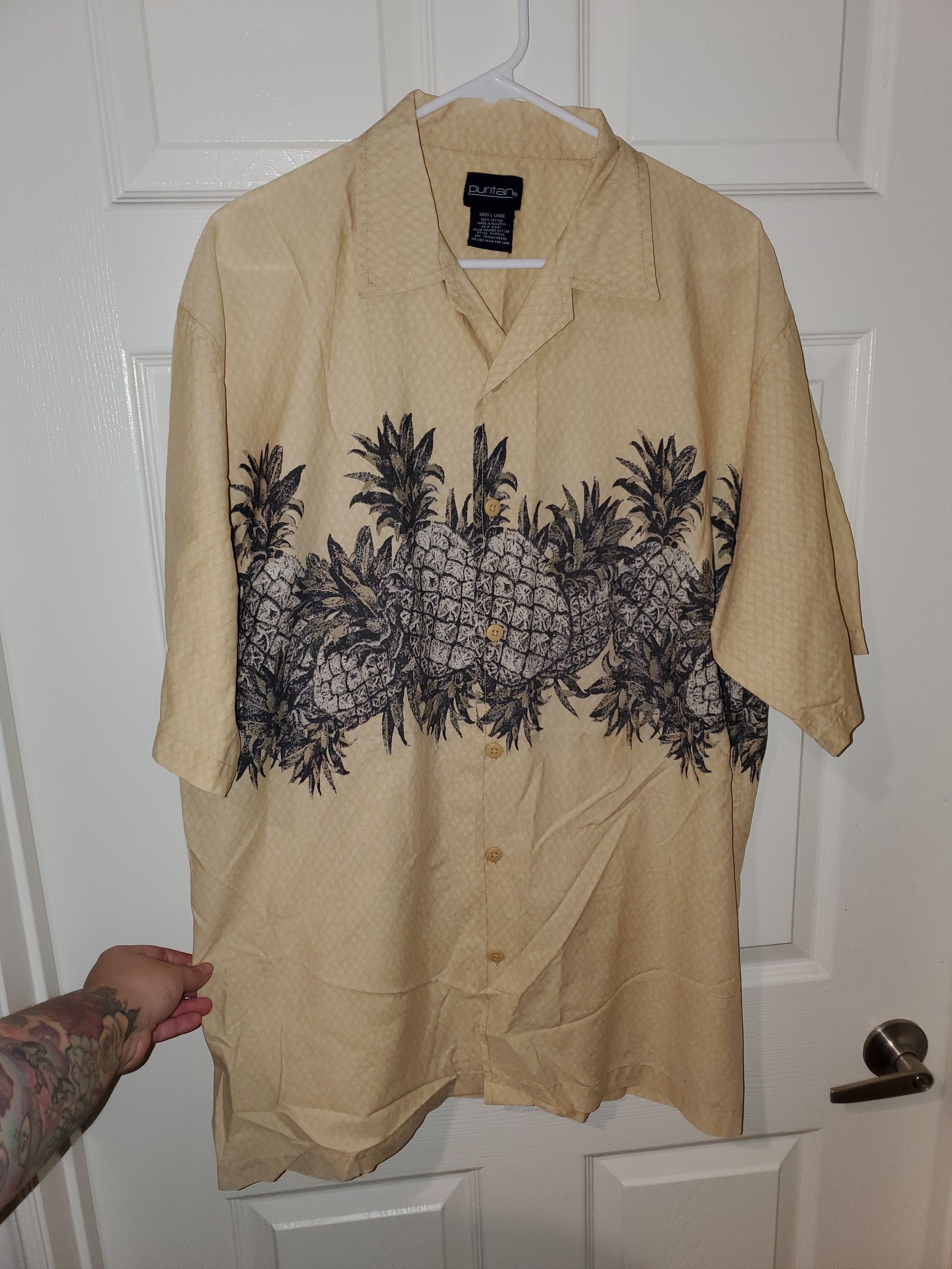 Vintage Vintage cotton pineapple design Hawaiian shirt (size L) Size US L / EU 52-54 / 3 - 1 Thumbnail