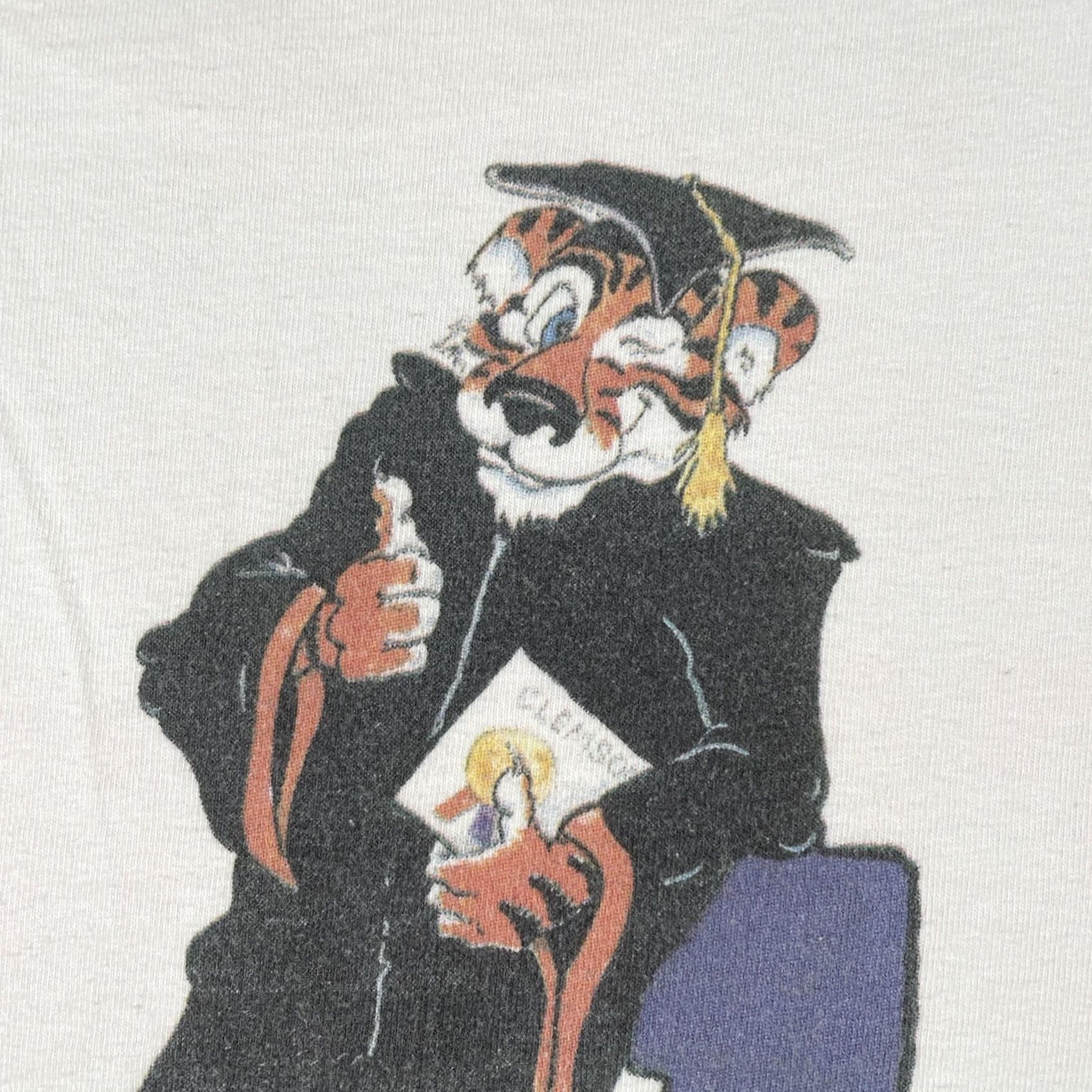 Hanes VINTAGE Hanes Beefy-T XL White T-Shirt Clemson Tigers South Carolina’s #1 University Mens T-Shirt 90s College Sports University Boys Girls? Size US XL / EU 56 / 4 - 3 Thumbnail