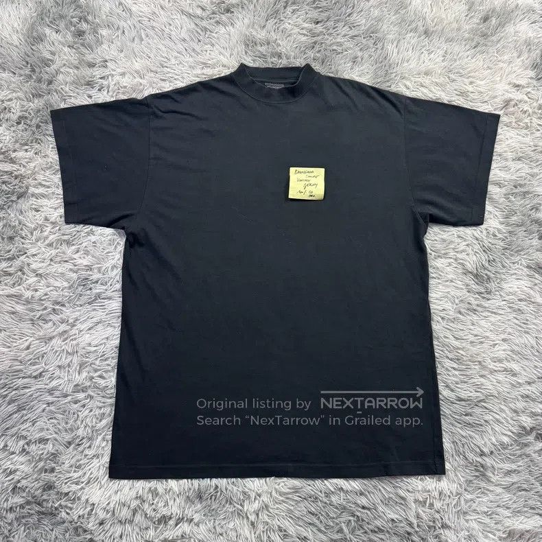 Balenciaga Balenciaga Post-it Note Short Sleeve Size US M / EU 48-50 / 2 - 1 Thumbnail