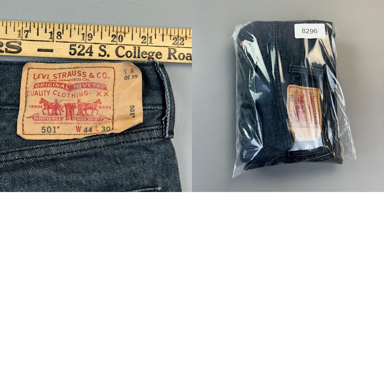 Levi's VINTAGE Levi's 501 Jeans Mens 44x30 Dark Wash Straight Fit Button Fly Casual Y2K Mens Denim Blue 80s Retro USA Jeans Size US 44 / EU 60 - 9 Thumbnail