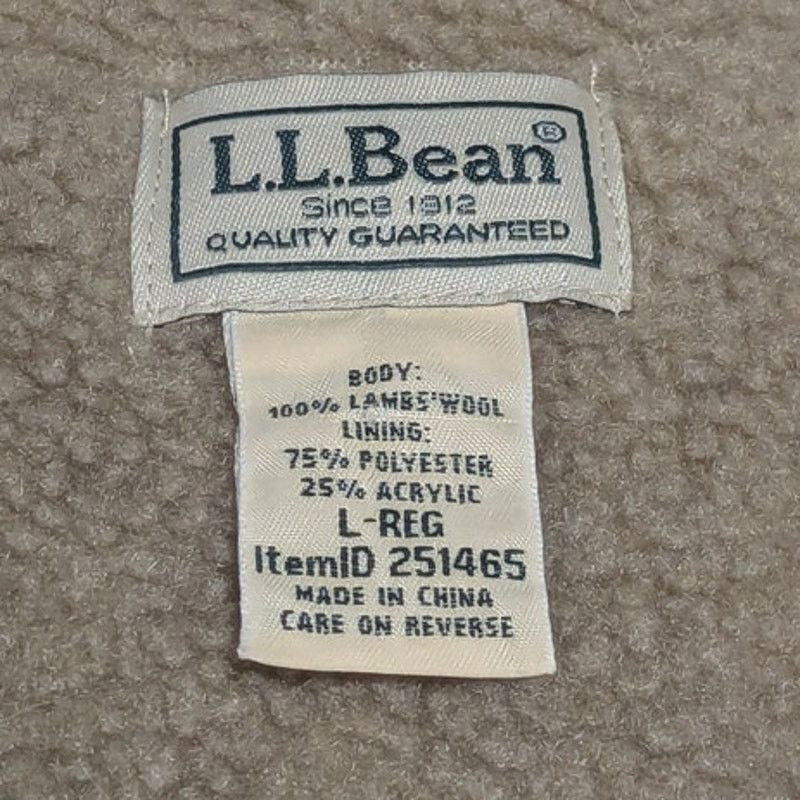 L.L. Bean L.L. Bean Lambs Wool Sherpa Lined Sweater Vest Tan Gorpcore Size US L / EU 52-54 / 3 - 3 Thumbnail