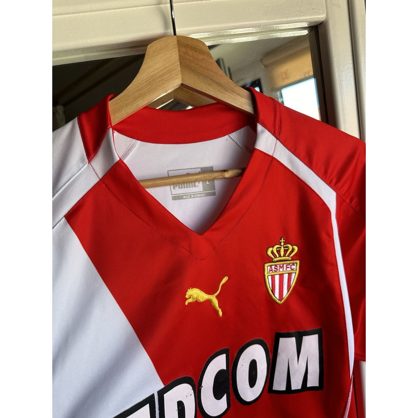 Puma Monaco Home football shirt 2001 - 2002 Soccer Jersey Sz L Size US L / EU 52-54 / 3 - 7 Thumbnail