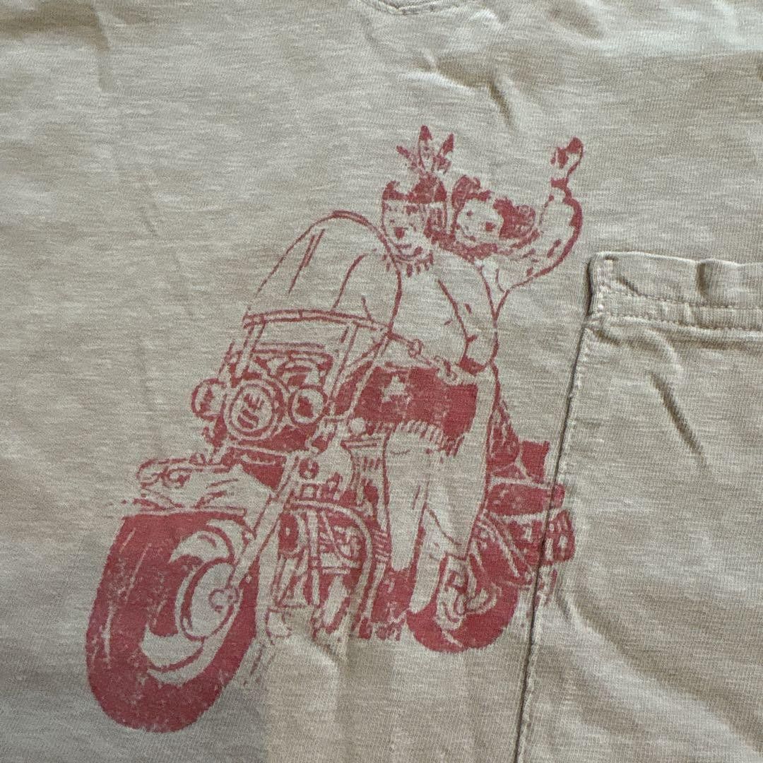 Kapital KAPITAL Bike Illustration Tee Beige Size US M / EU 48-50 / 2 - 2 Thumbnail