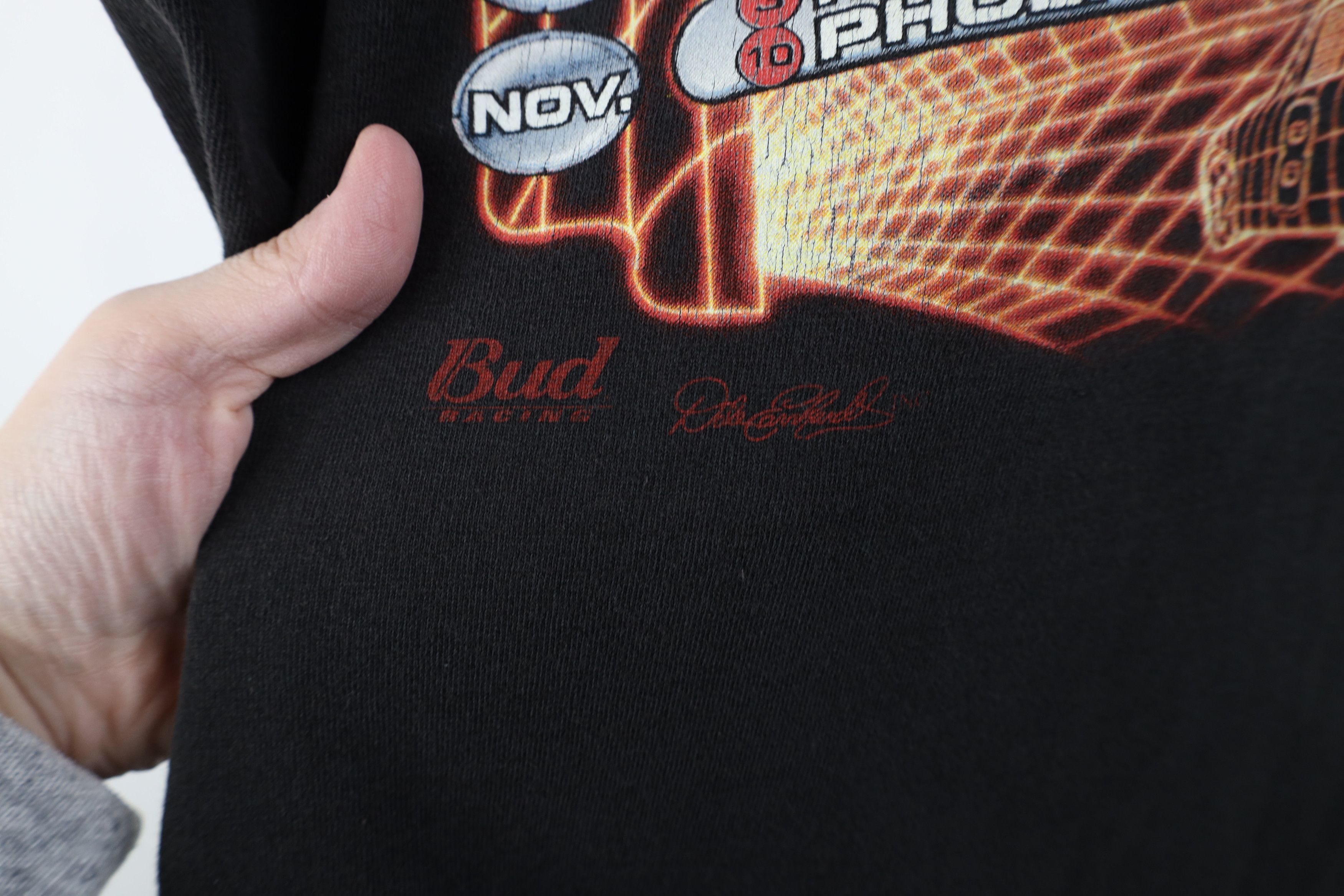 Vintage Vintage Y2K 2002 NASCAR Jr Racing Budweiser T-Shirt Size US XL / EU 56 / 4 - 11 Thumbnail