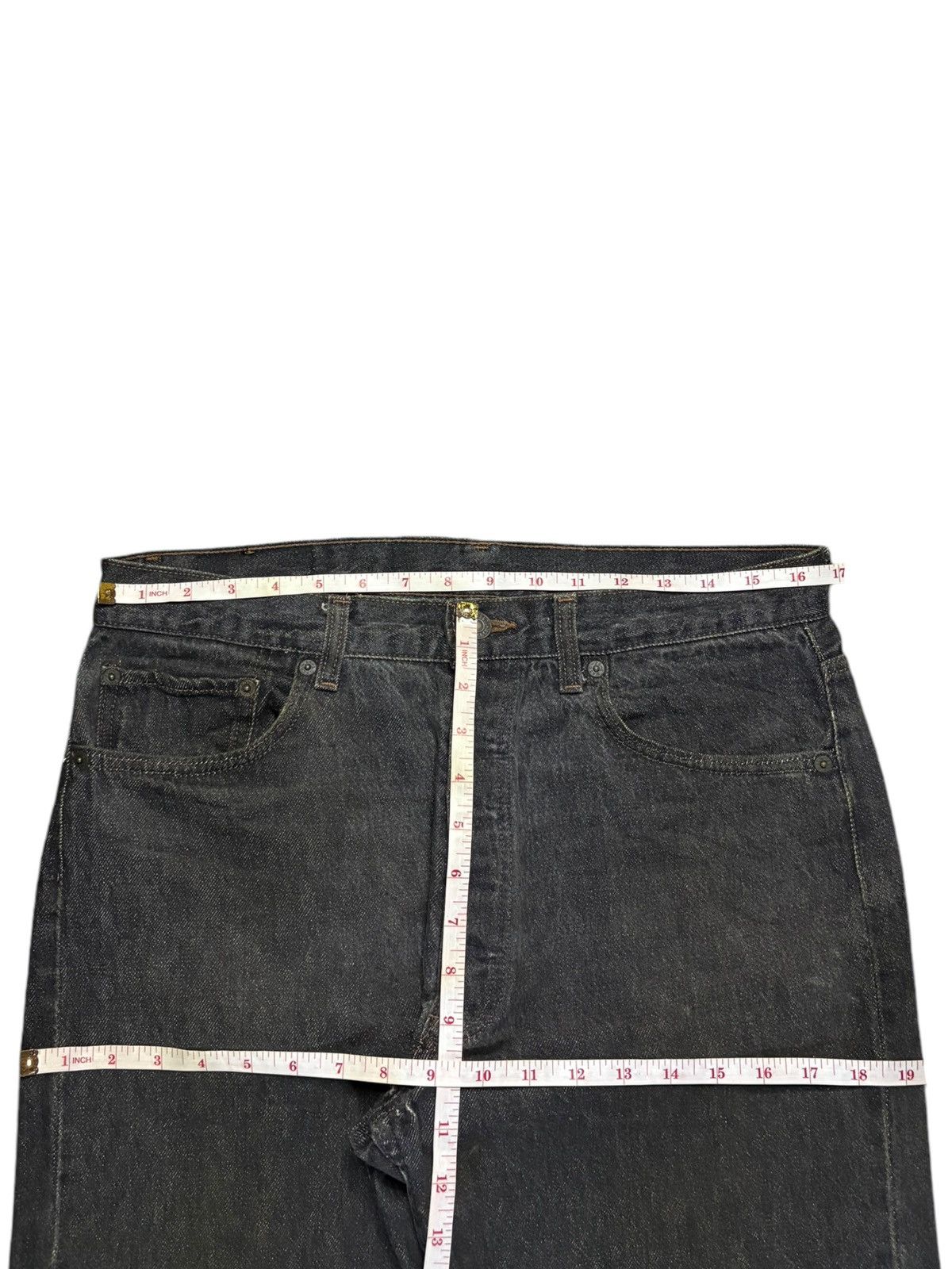 Vintage 90s Levis 501 Black Distressed Loose Jeans