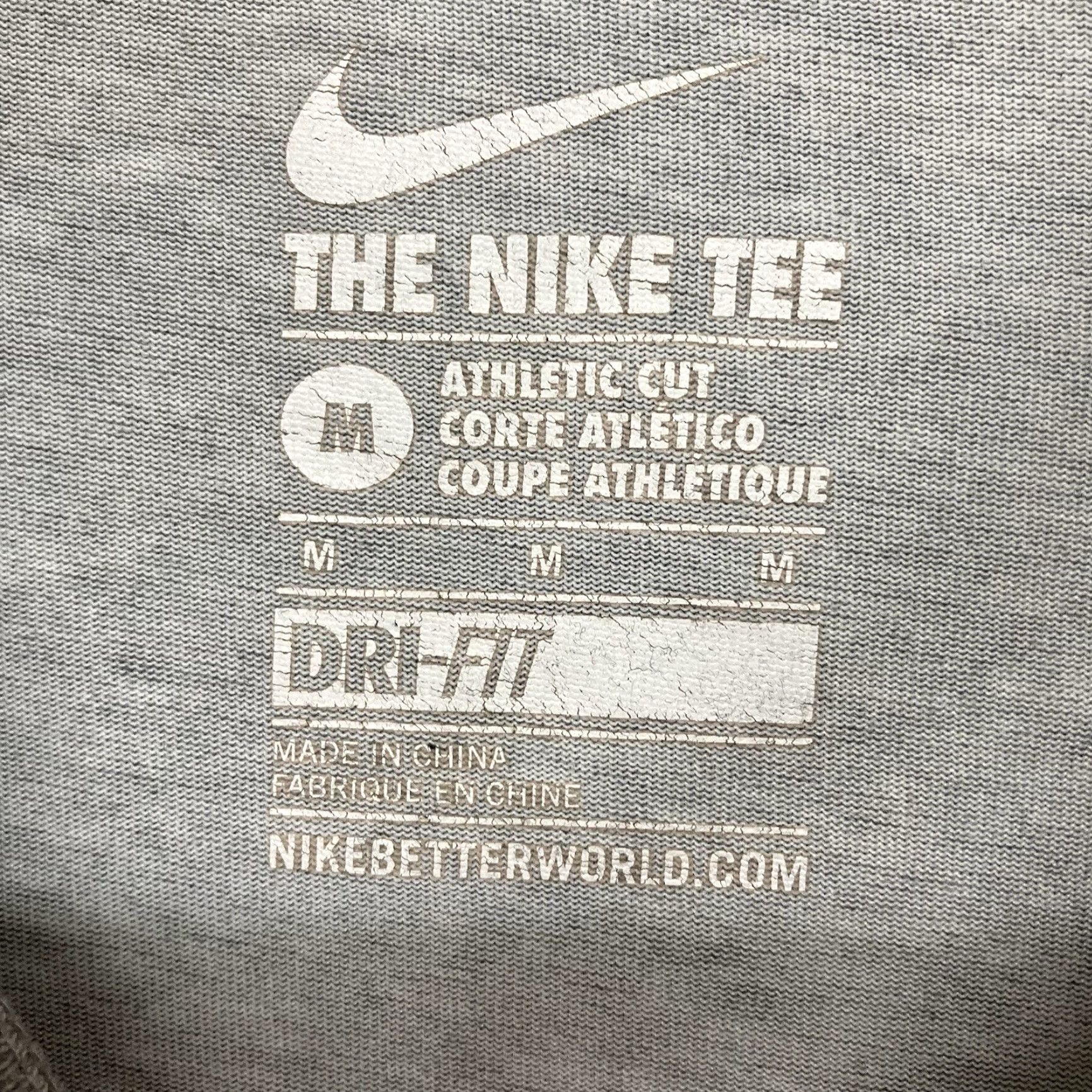 Nike Nike Dri Fit T Shirt Mens M Gray Slim Athletic Lightweight Short Sleeve Crew Neck Swoosh Camo Size US M / EU 48-50 / 2 - 3 Thumbnail