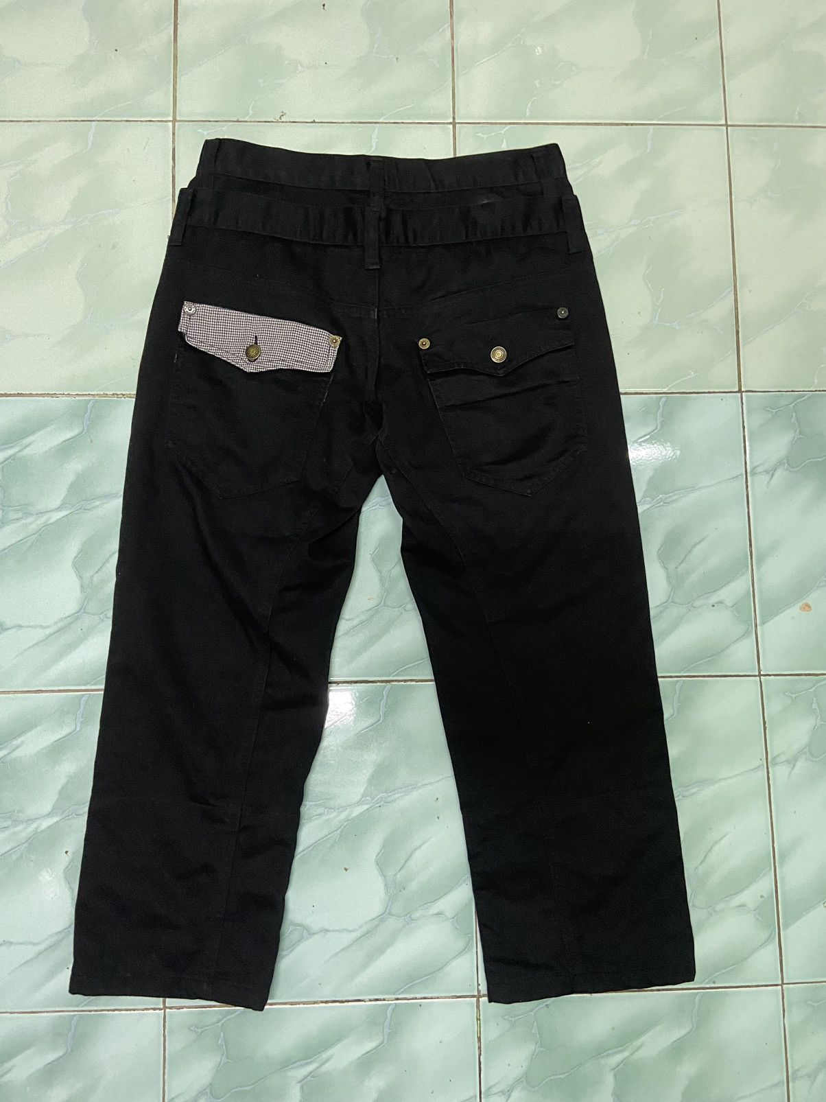 Beauty Beast 🔥 Explosion Black double waist 3 quarter pants kmrii Size US 30 / EU 46 - 6 Thumbnail