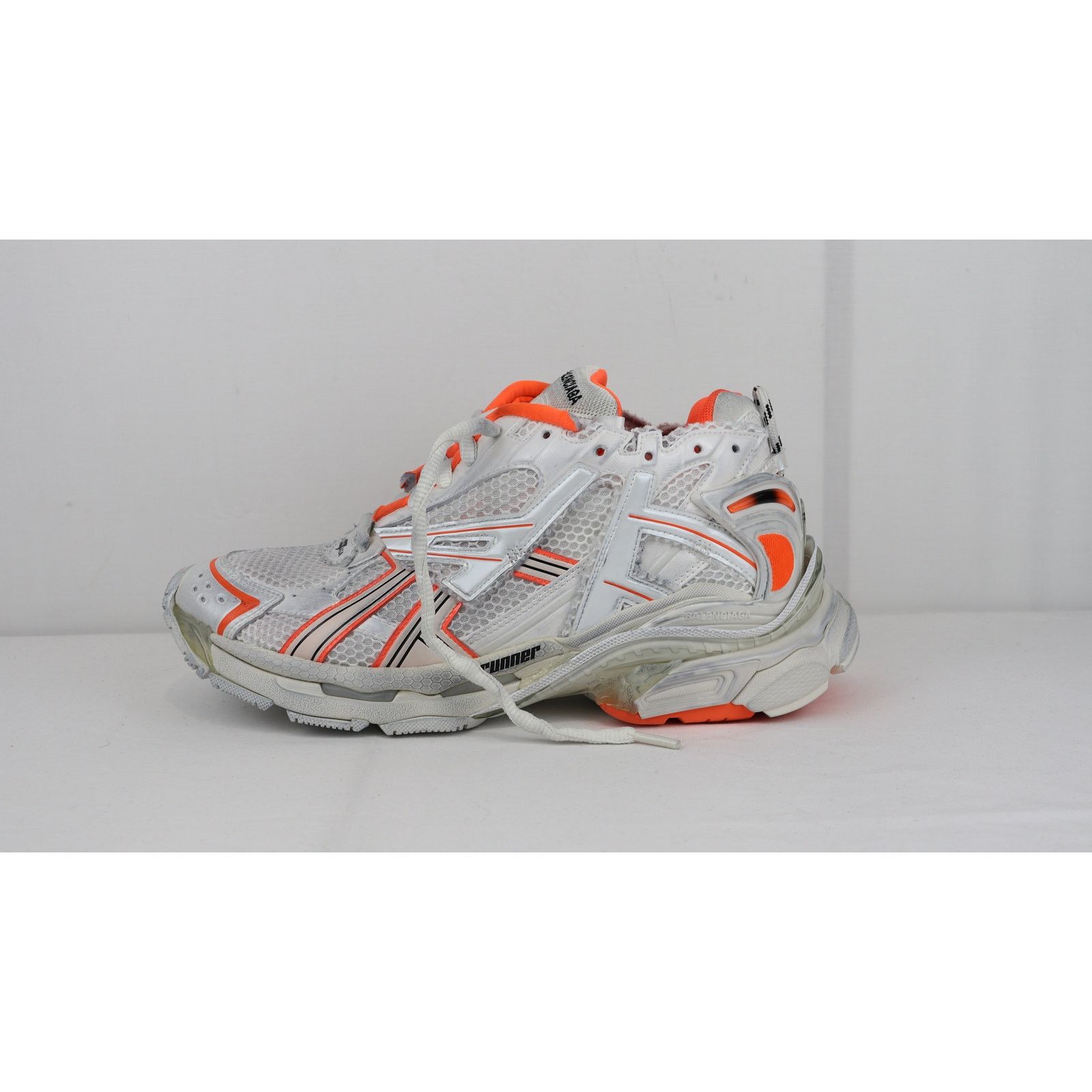 Balenciaga o1rshd1 Upper Mesh Rubber Runner in Neon Orange/Eggsh Size US 10 / EU 43 - 2 Thumbnail