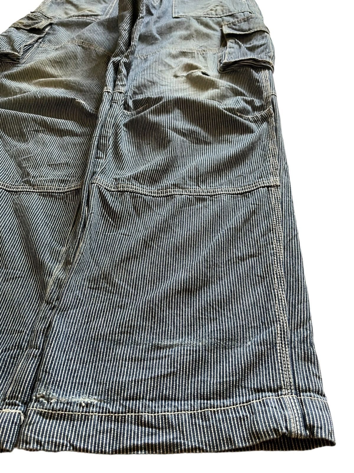 Japanese Brand Vintage Japanese Brand Hickory Style Baggy Cargo Jeans Size US 35 - 7 Thumbnail