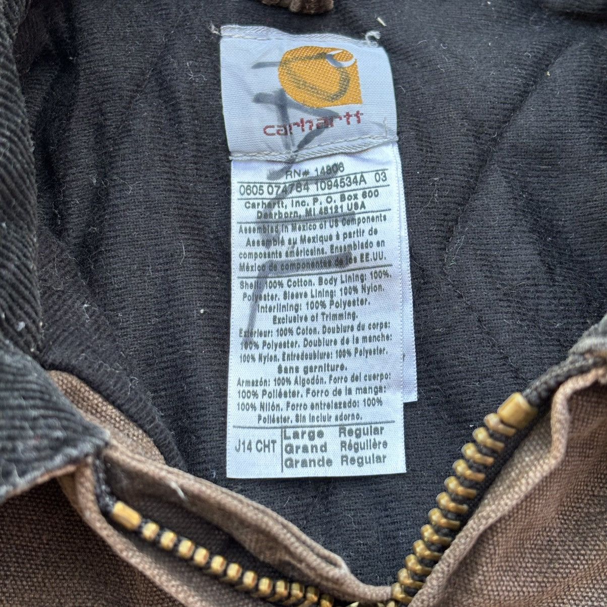 Carhartt Vintage 00s Sunfaded Carhartt Santa Fe Jacket J14 CHT Size US L / EU 52-54 / 3 - 7 Thumbnail