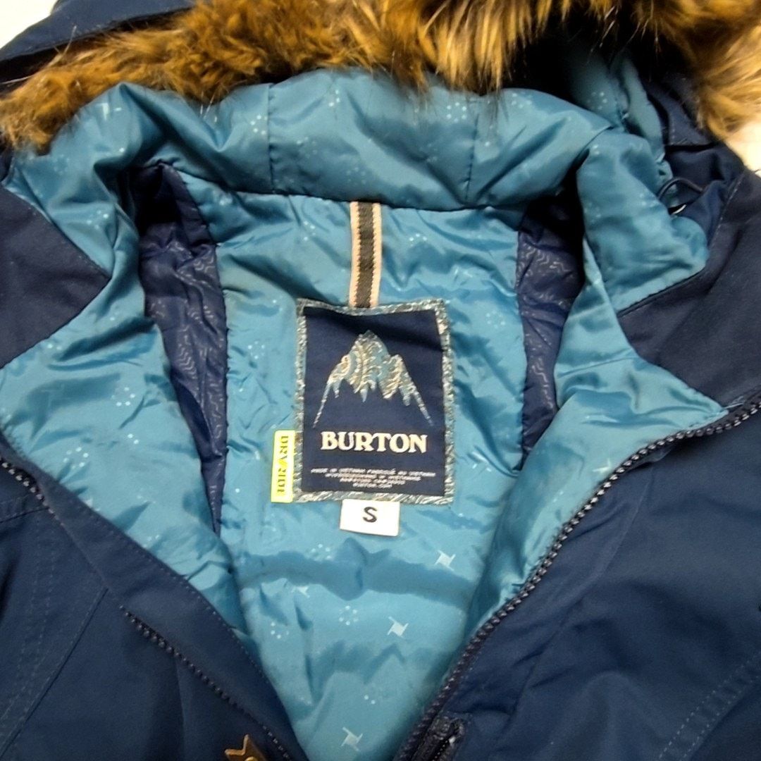 Burton Burton Women's Winter Jacket Fur Hood Blue Snowboarding S Size US S / EU 44-46 / 1 - 7 Thumbnail