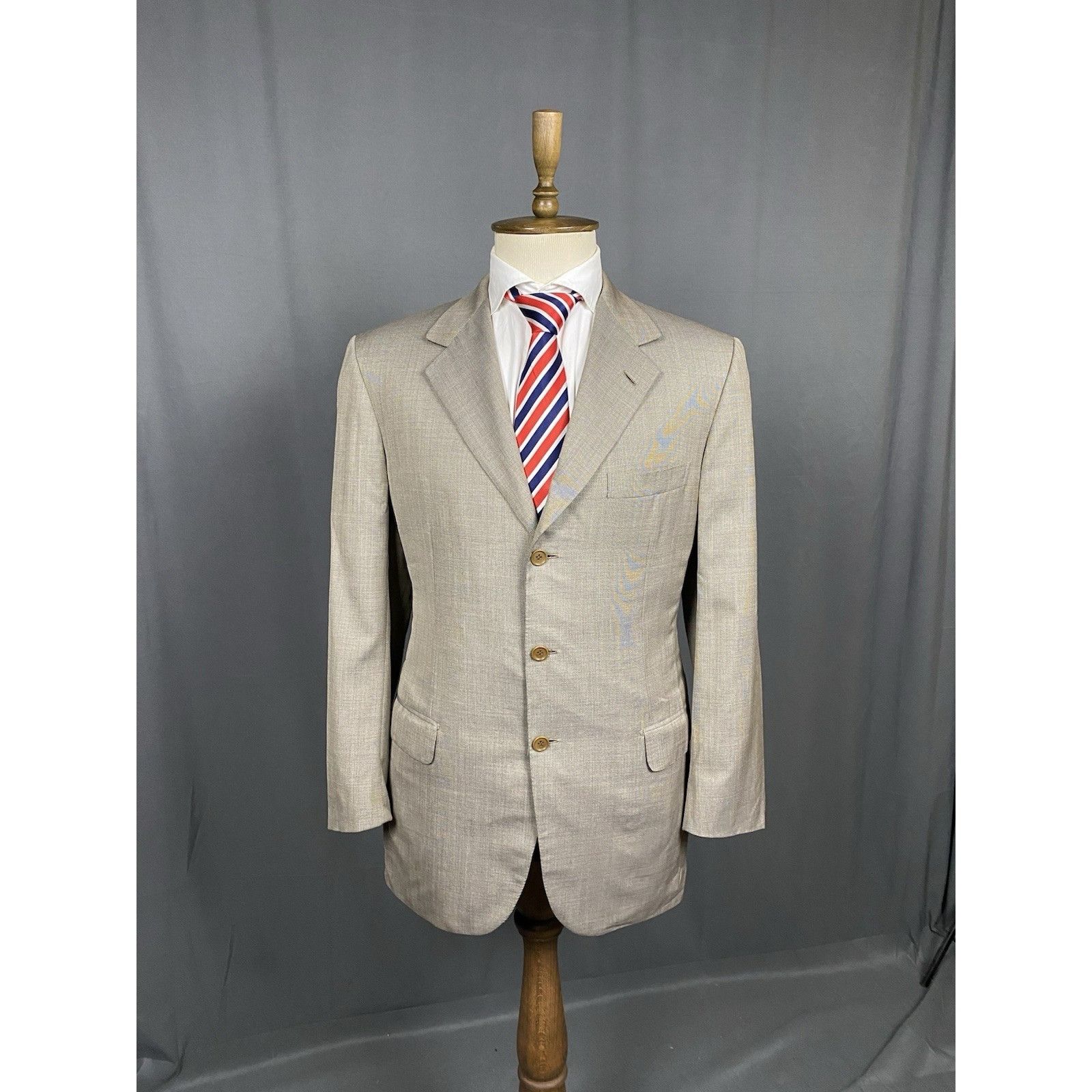 Brioni Brioni Men's Gray Wool Silk 3-Button Blazer Jacket Size 52 Size 52R - 1 Thumbnail