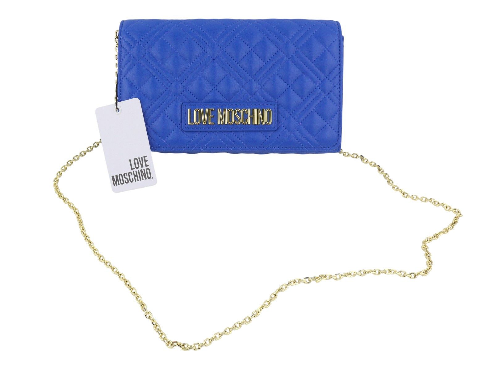 Love Moschino BORSA QUILTED PU ZAFFIRO OS Blue Crossbody 87746 Size ONE SIZE - 2 Thumbnail