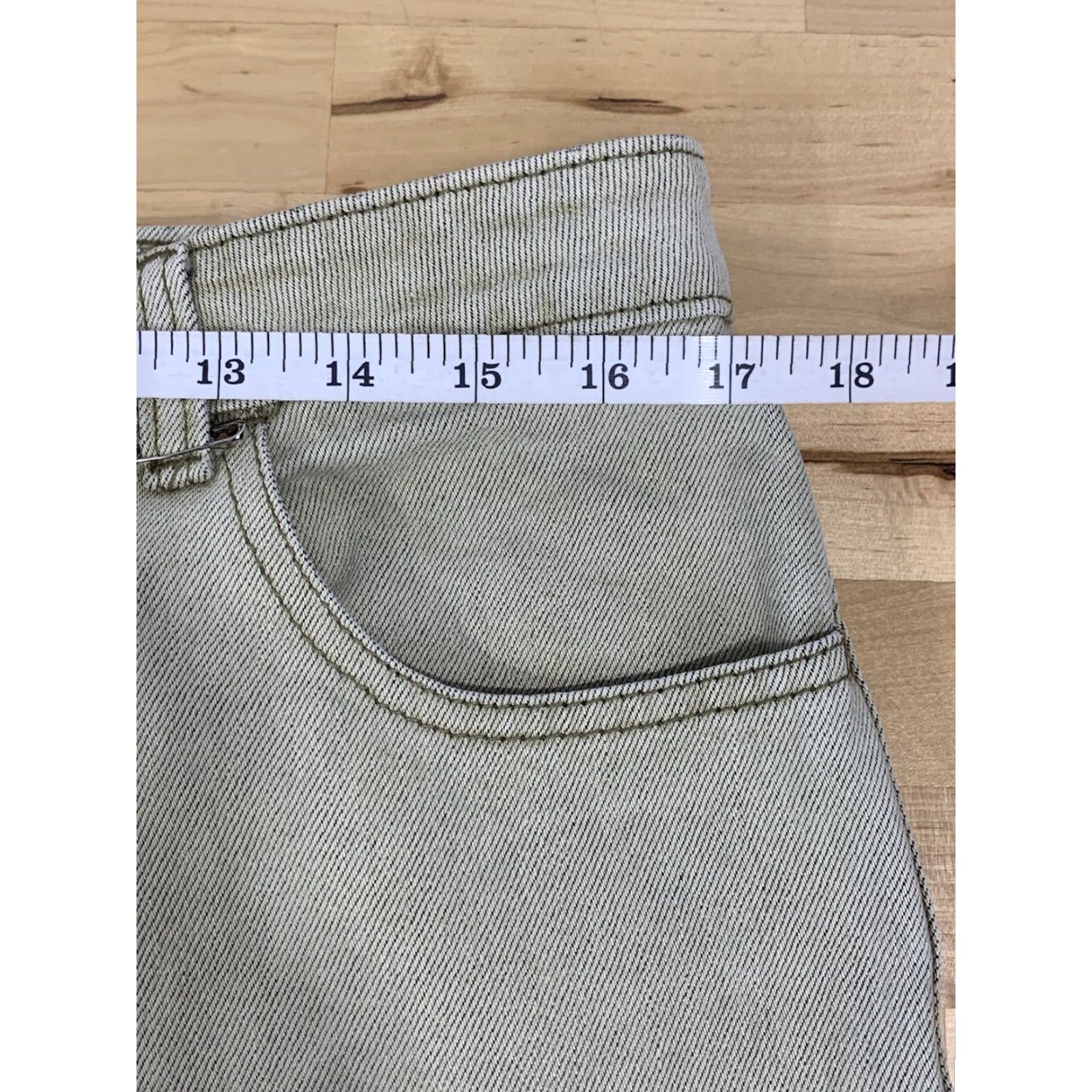 Vintage Calfornian By Paddocks Women Beige Pants Size 32 Denim Straight Pocket Zipper Casual Cotton Blend Regular Inseam 26 in #1172 Size 24" / US 00 / IT 34 - 7 Thumbnail