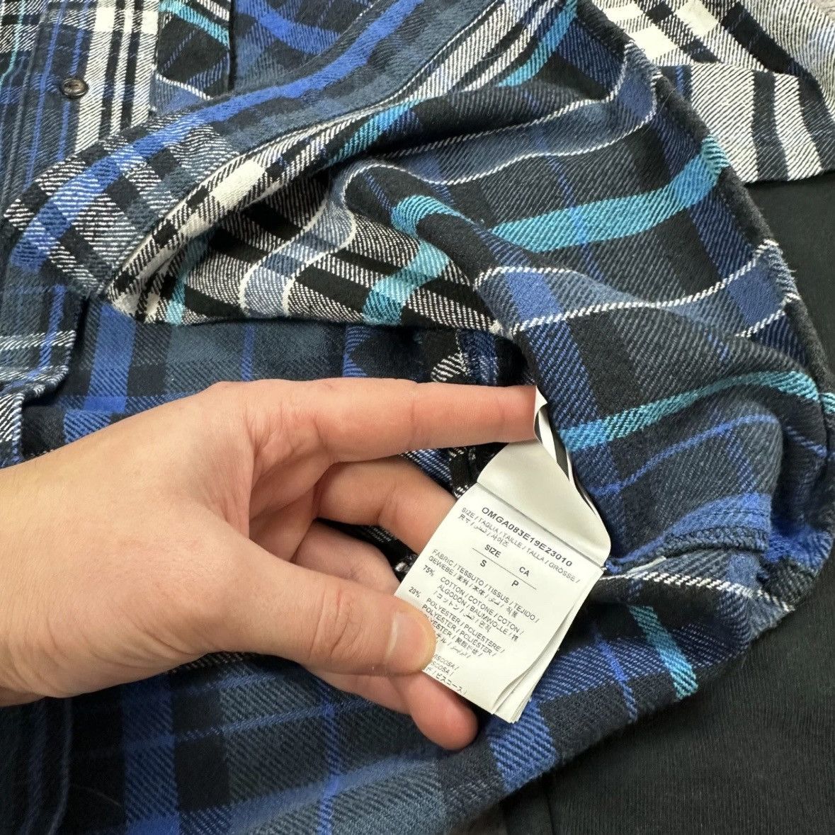 Off-White Off-White Flannel Shirt Patchwork Diagonal Arrows Graphic Size US S / EU 44-46 / 1 - 15 Thumbnail
