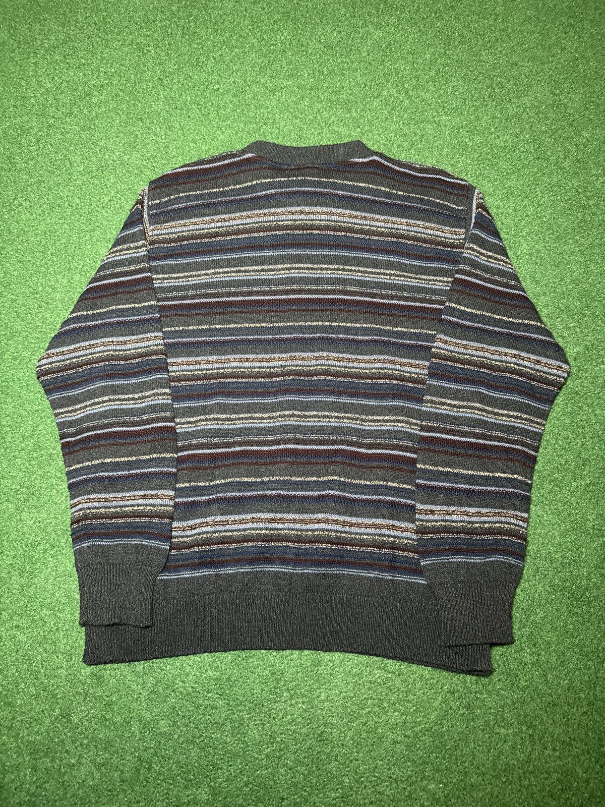 Vintage Croft & Borrow Grandpa Earth Tone Gray Brown L Knit Sweater Size US L / EU 52-54 / 3 - 3 Thumbnail