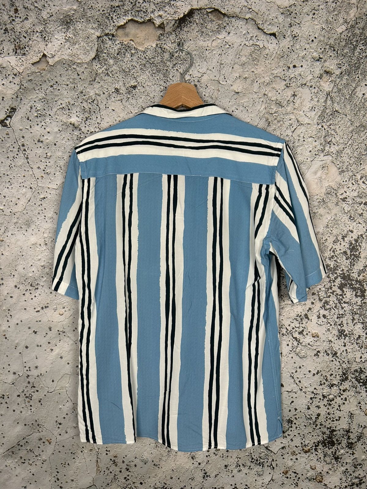 Zara Zara Stripe Blue White Shirt Summer Hawaiian Streetwear Size US M / EU 48-50 / 2 - 4 Thumbnail