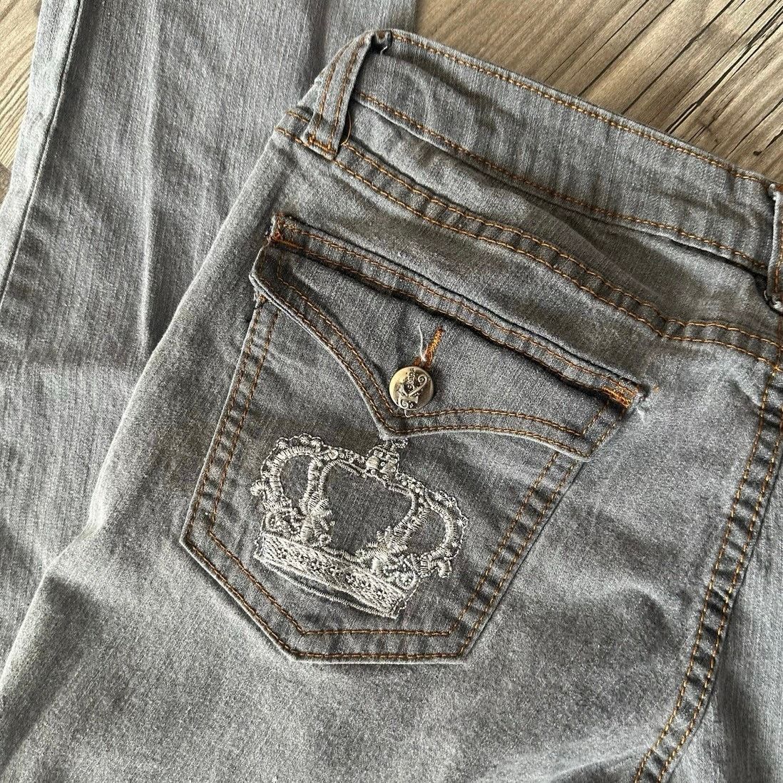Other kaba jeans gray crown pocket jeans Size 28" / US 6 / IT 42 - 3 Thumbnail
