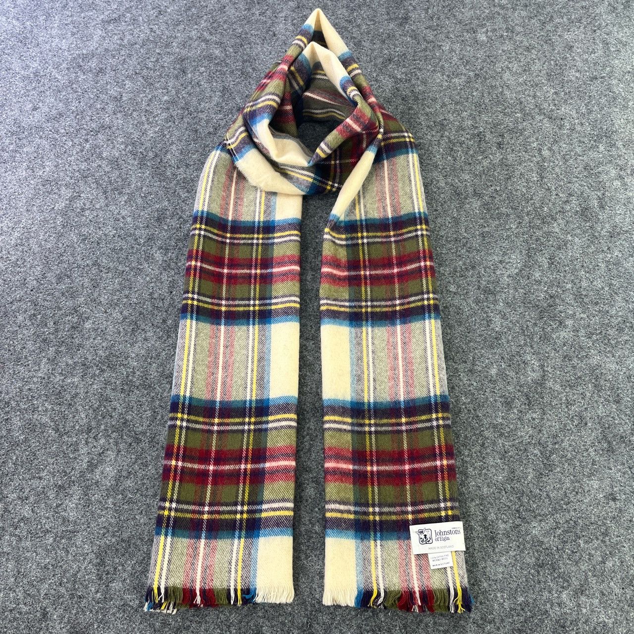 Johnstons Of Elgin × Vintage Johnstons Of Elgin Scarf / Muffler / Neckwear T684 Size ONE SIZE - 1 Thumbnail