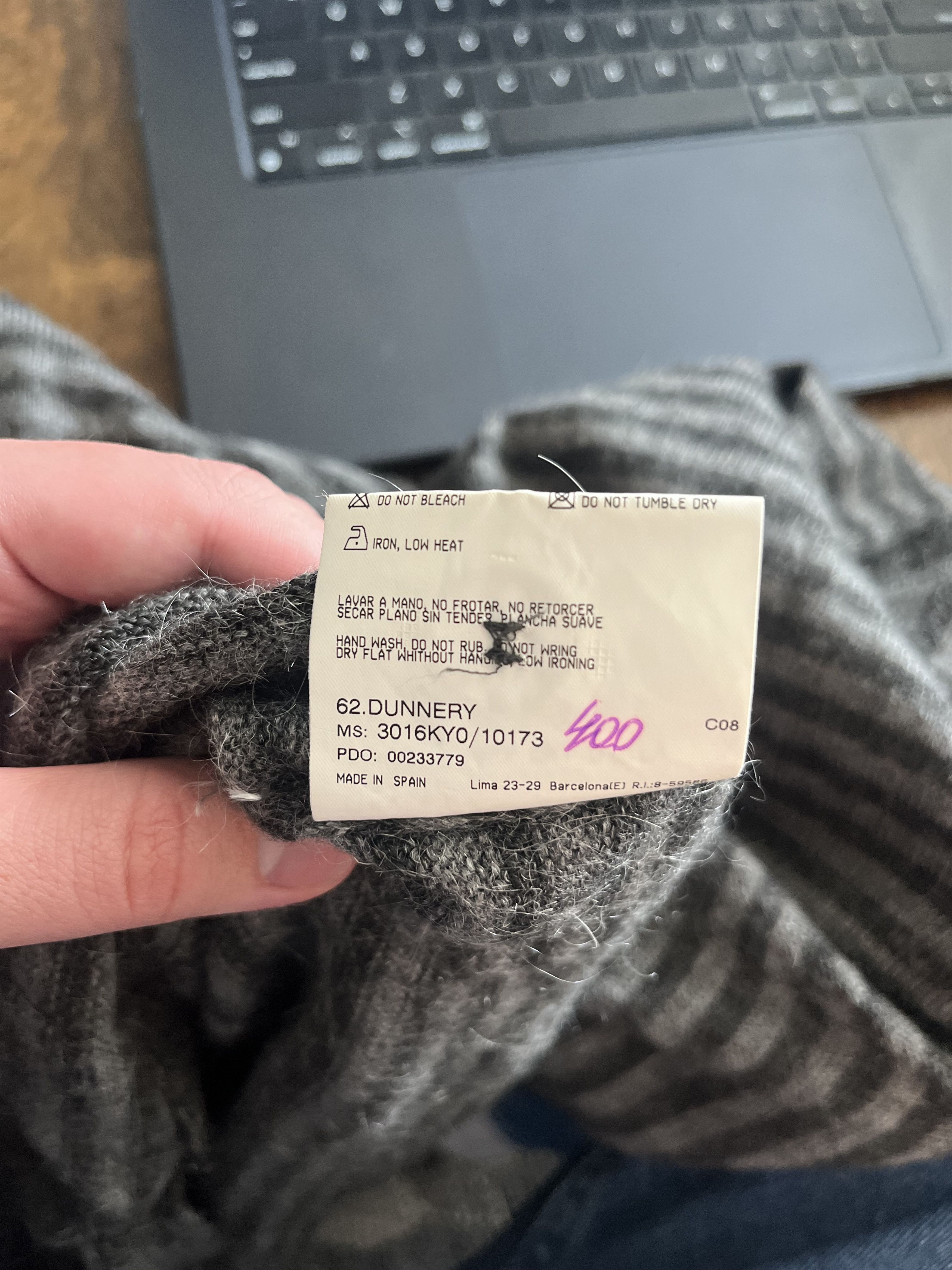 Burberry Thomas Burberry Mohair Striped Cardigan Size US XXL / EU 58 / 5 - 6 Thumbnail