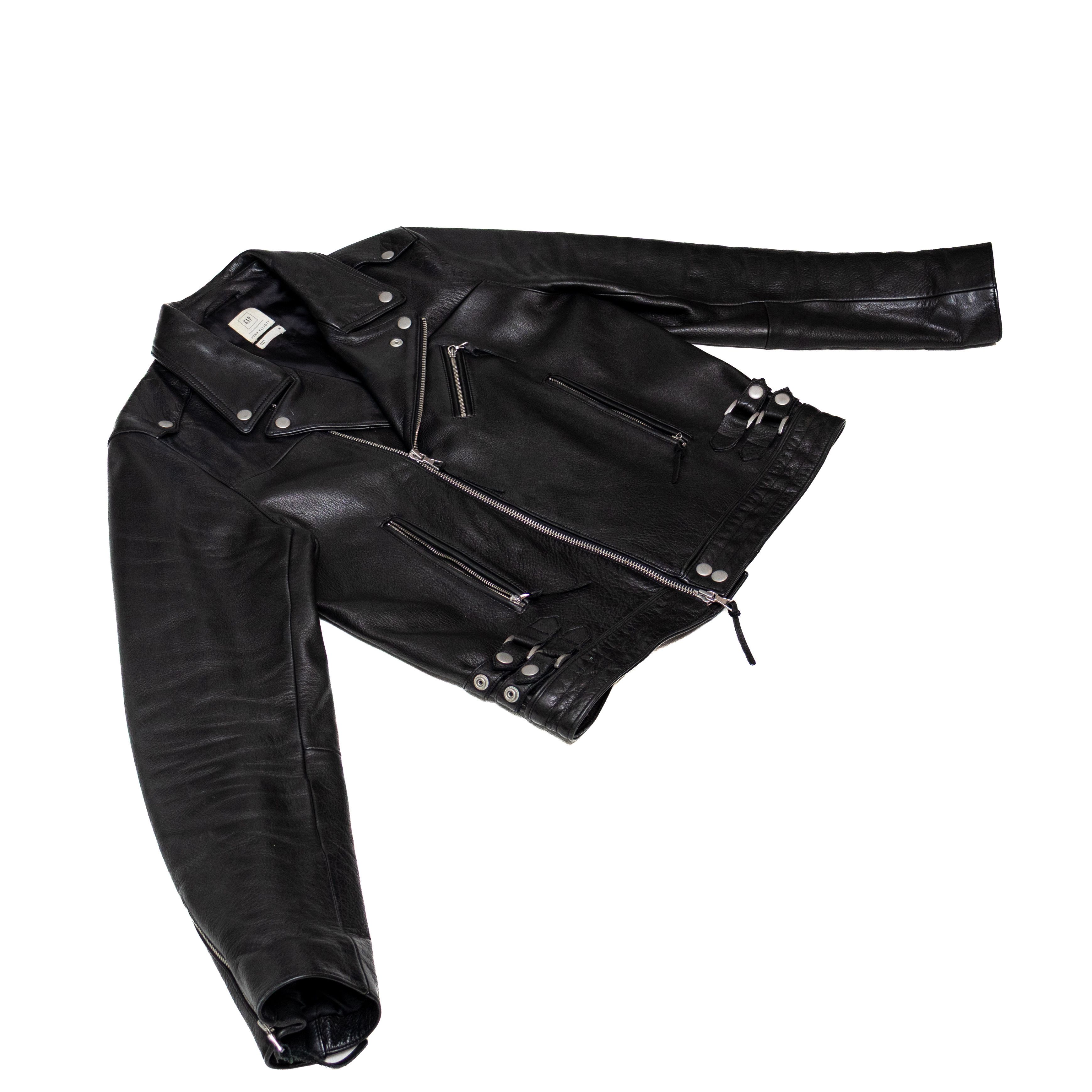 Gap × John Elliott Rare GAP x John Elliott GQ Black Leather Moto Biker Jacket Size US M / EU 48-50 / 2 - 2 Thumbnail