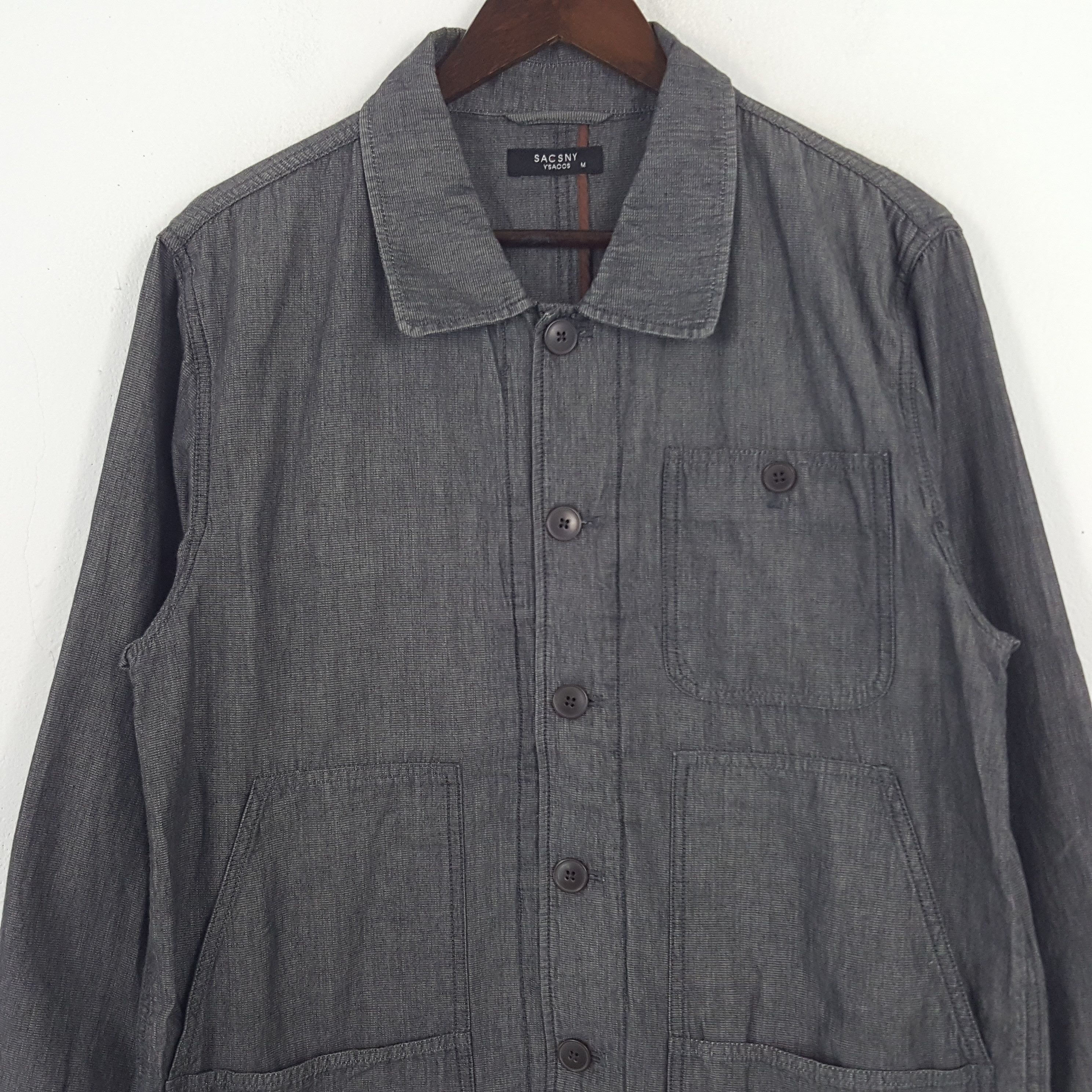 Designer × Vintage × Yohji Yamamoto Sacsny by Yohji Yamamoto Custom Big Logo Button Up Jacket Size US M / EU 48-50 / 2 - 4 Thumbnail