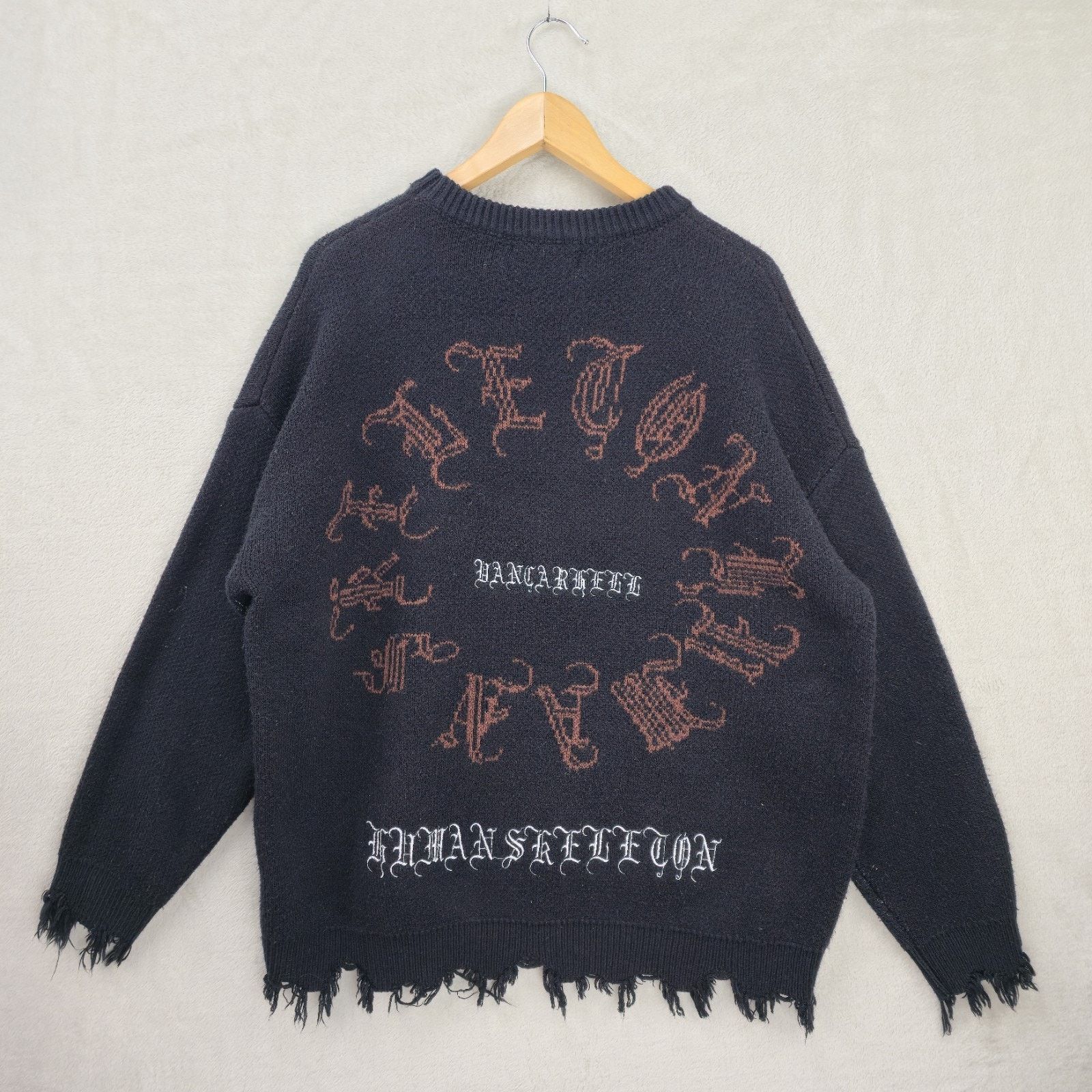 Other Vancarhell Knit Sweater L-XL Y2K Gothic Oversized Skeleton Size L / US 10 / IT 46 - 6 Thumbnail
