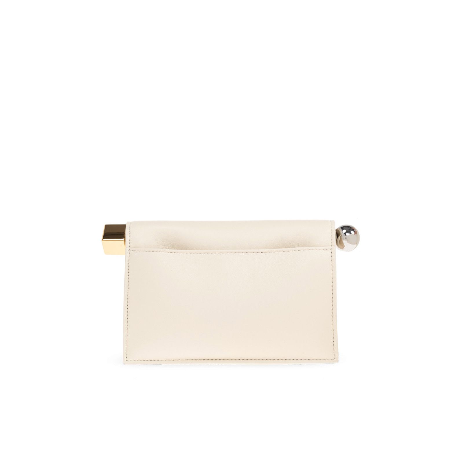 Jacquemus JACQUEMUS Rond Carre Small Cream Leather Clutch Bag New & Au Size ONE SIZE - 2 Thumbnail
