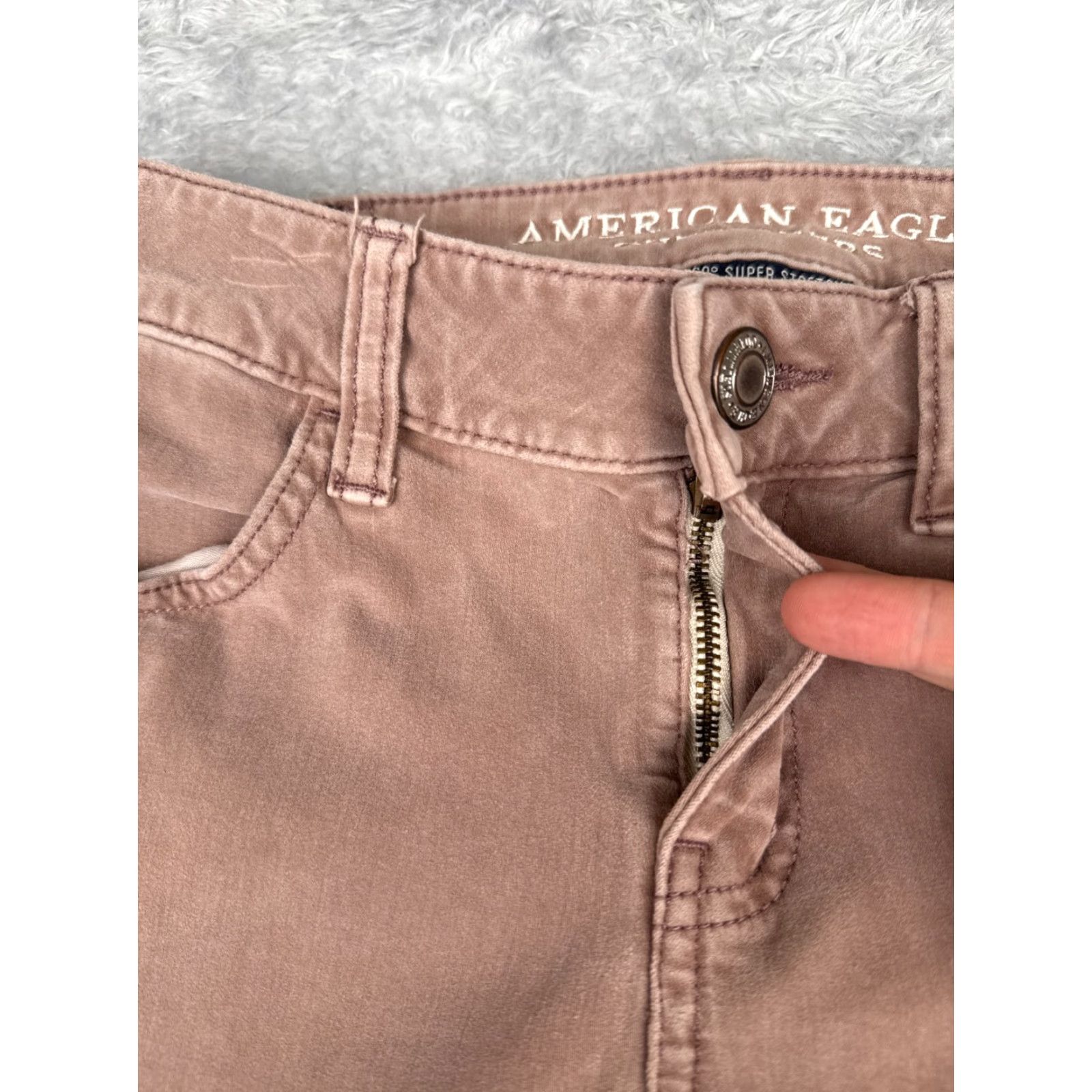 American Eagle Outfitters American Eagle Outfitters Jeans Women 0 Blush Jegging Skinny Raw Hem Stretch 360 Size 25" / US 0 / IT 36 - 5 Thumbnail