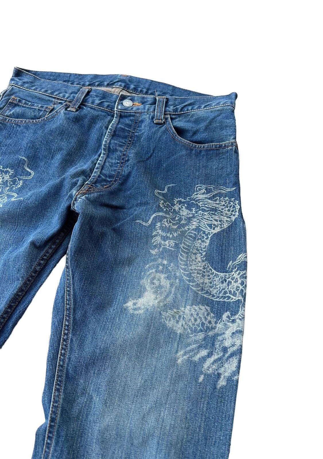 Eternal Eternal dragon printed denim jeans Size US 32 / EU 48 - 3 Thumbnail